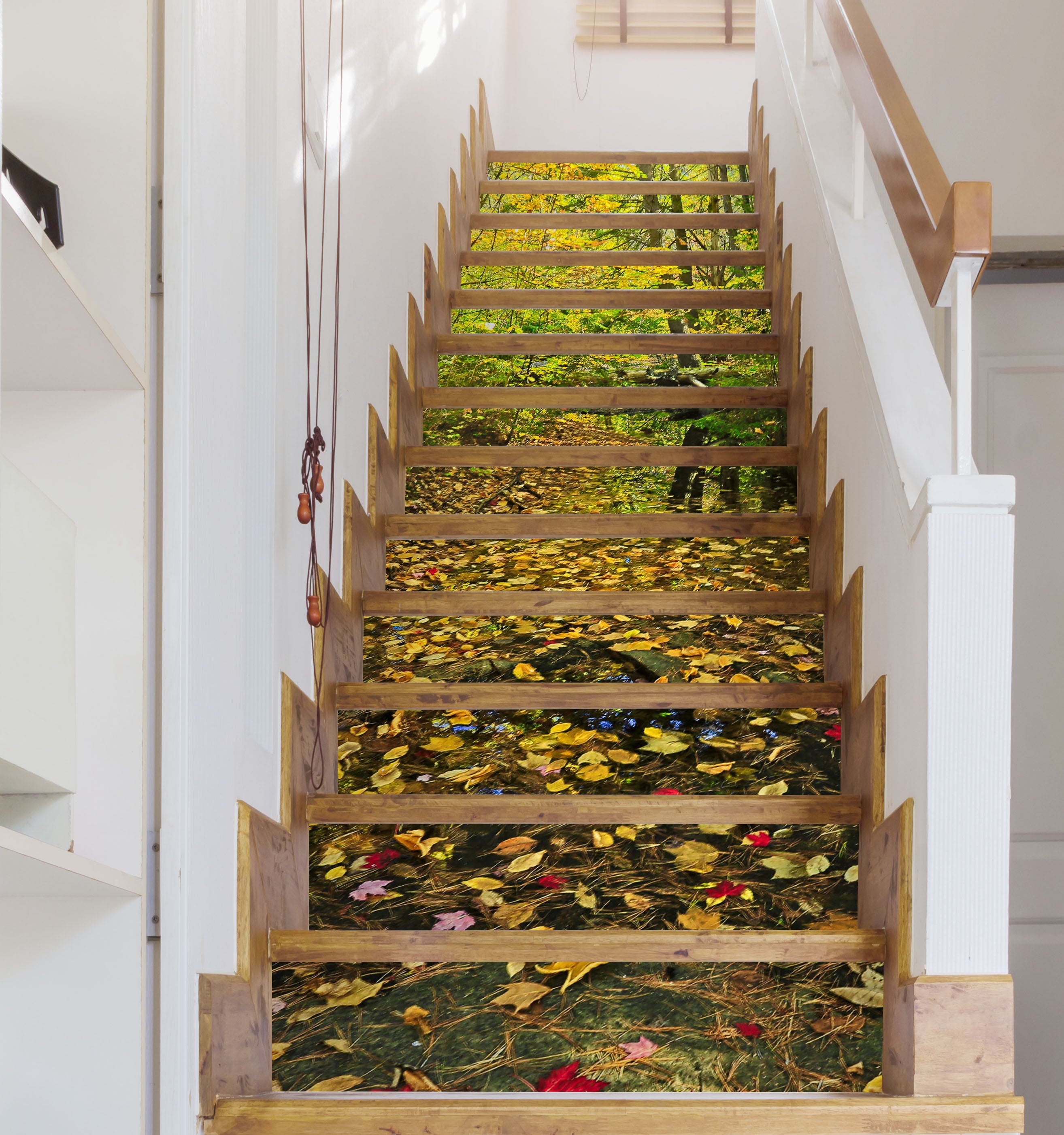 3D Forest Fallen Leaves 94104 Kathy Barefield Stair Risers