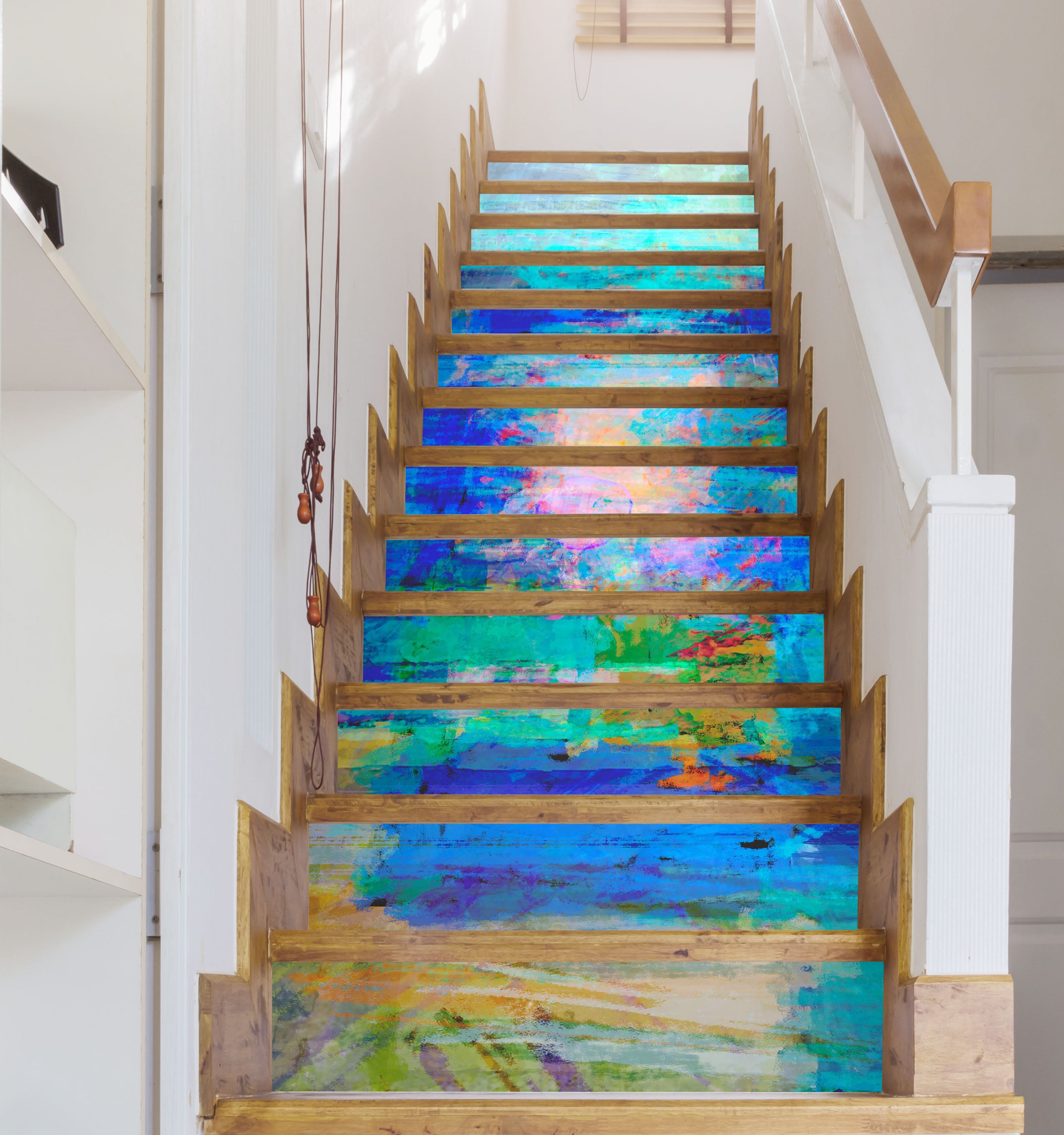 3D Blue Color Texture 104184 Michael Tienhaara Stair Risers