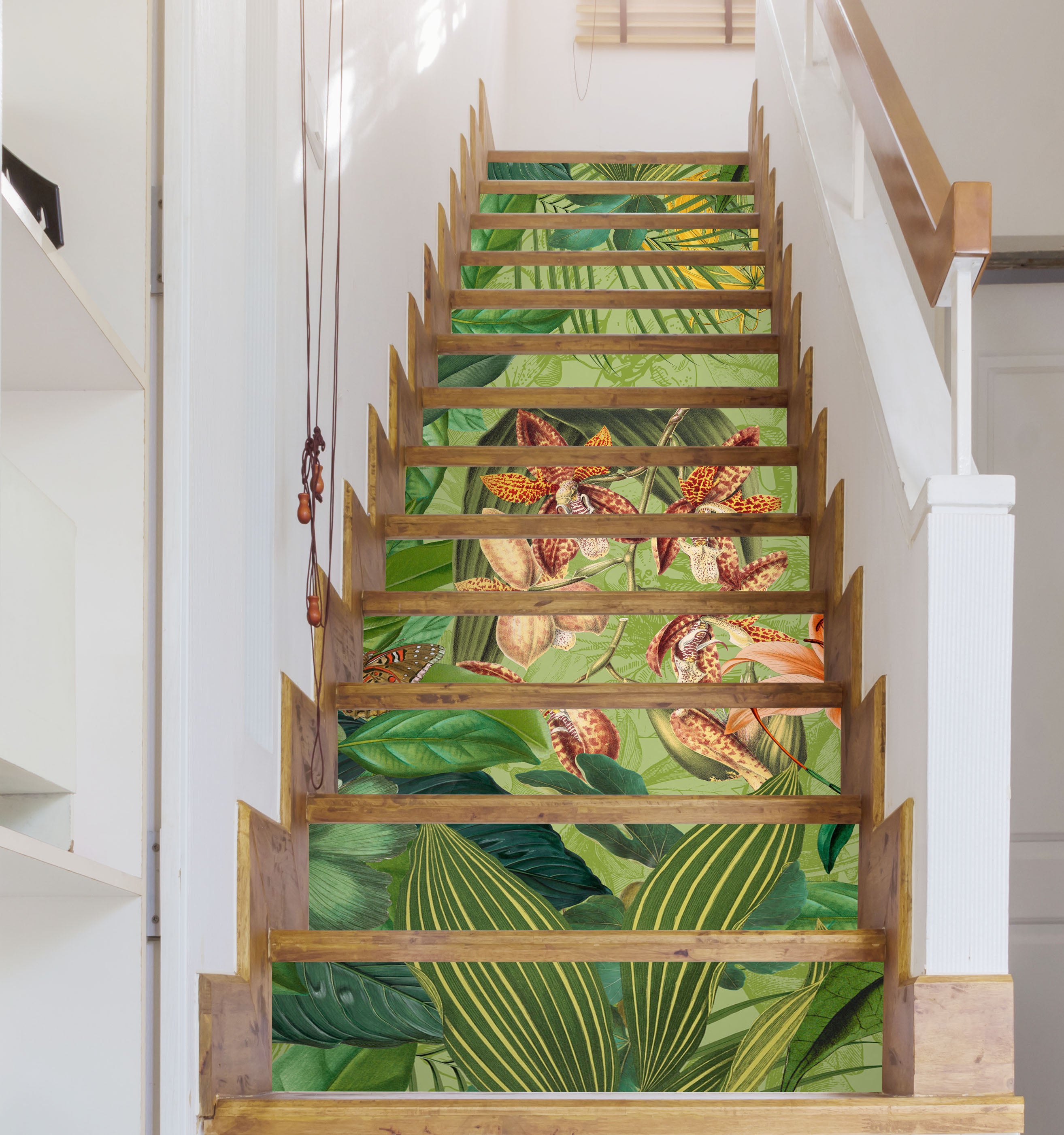 3D Flowers Leaves Pattern 109194 Andrea Haase Stair Risers