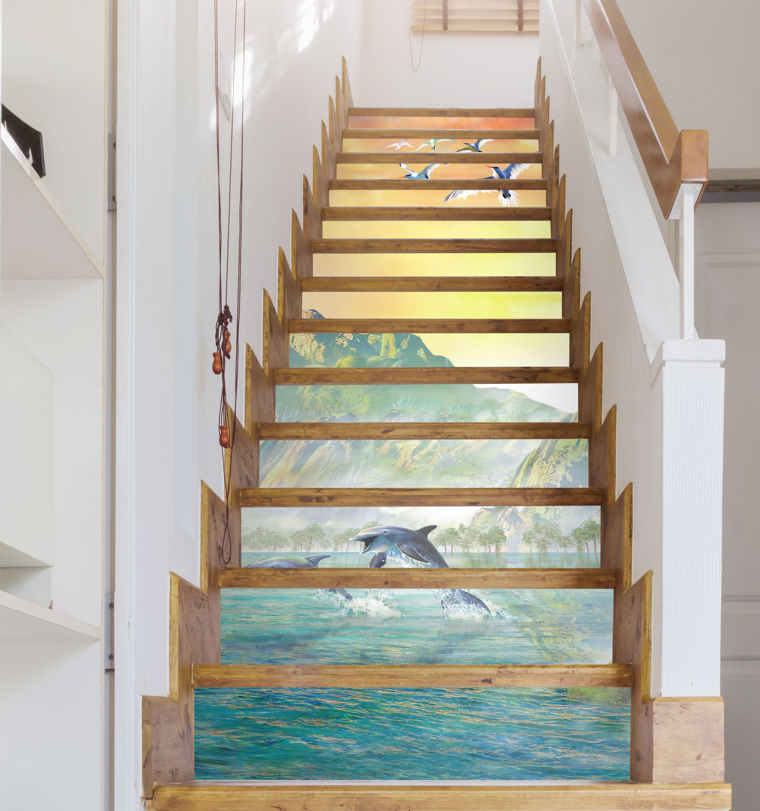 3D Jumping Dolphin 96200 Adrian Chesterman Stair Risers