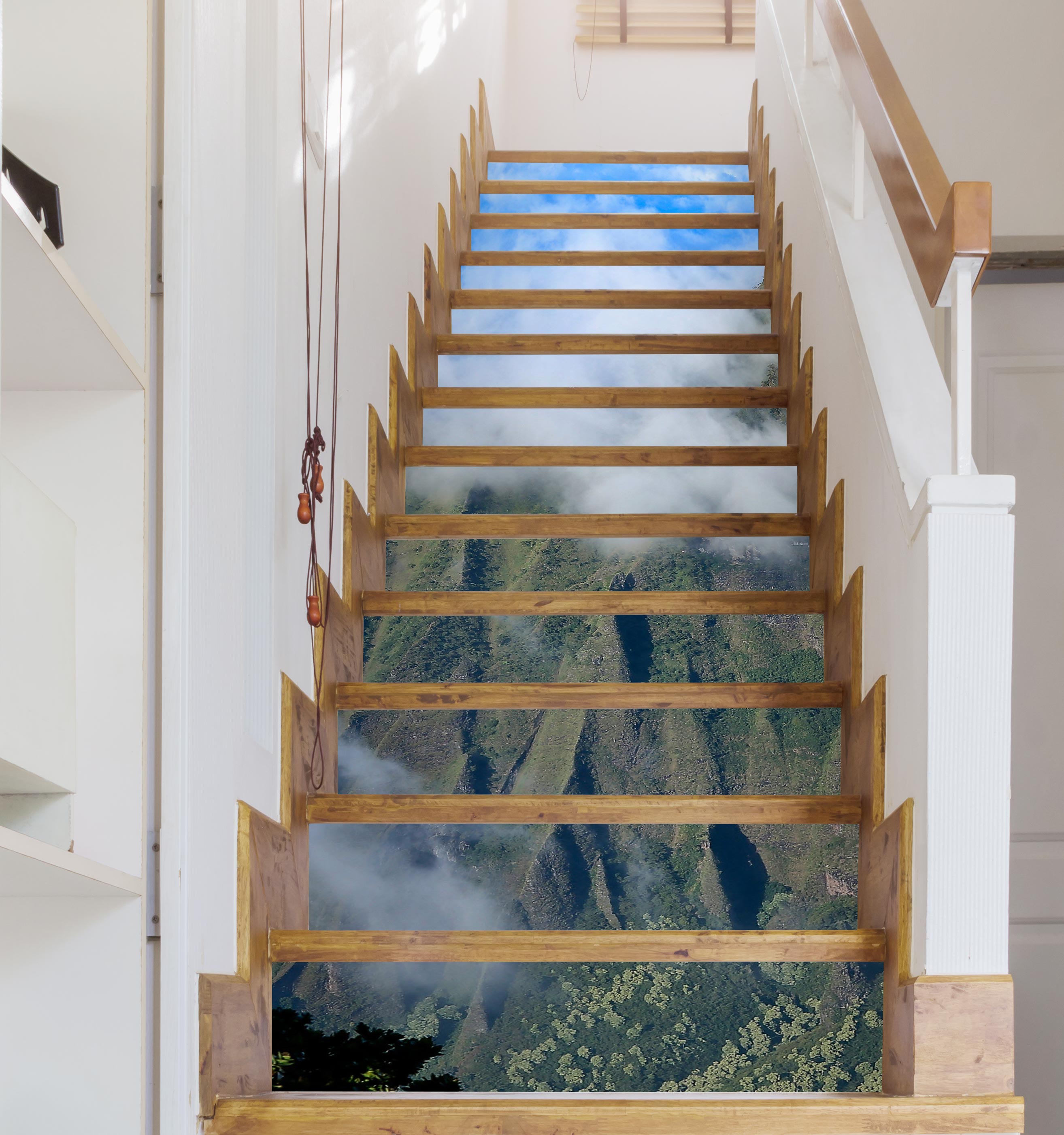 3D Cloud Mountains 101114 Kathy Barefield Stair Risers