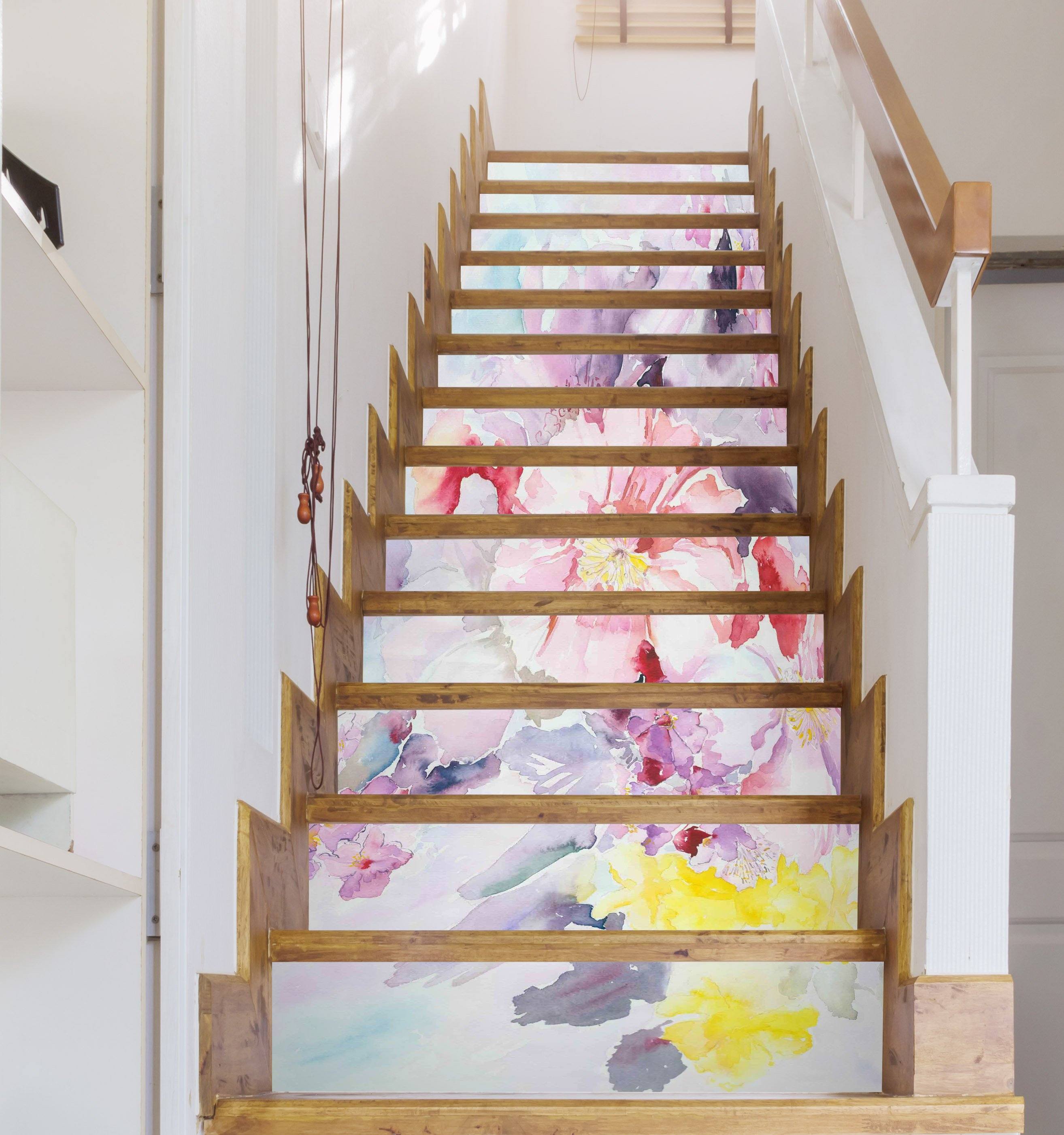 3D Flowers 5127 Stair Risers Wallpaper AJ Wallpaper 