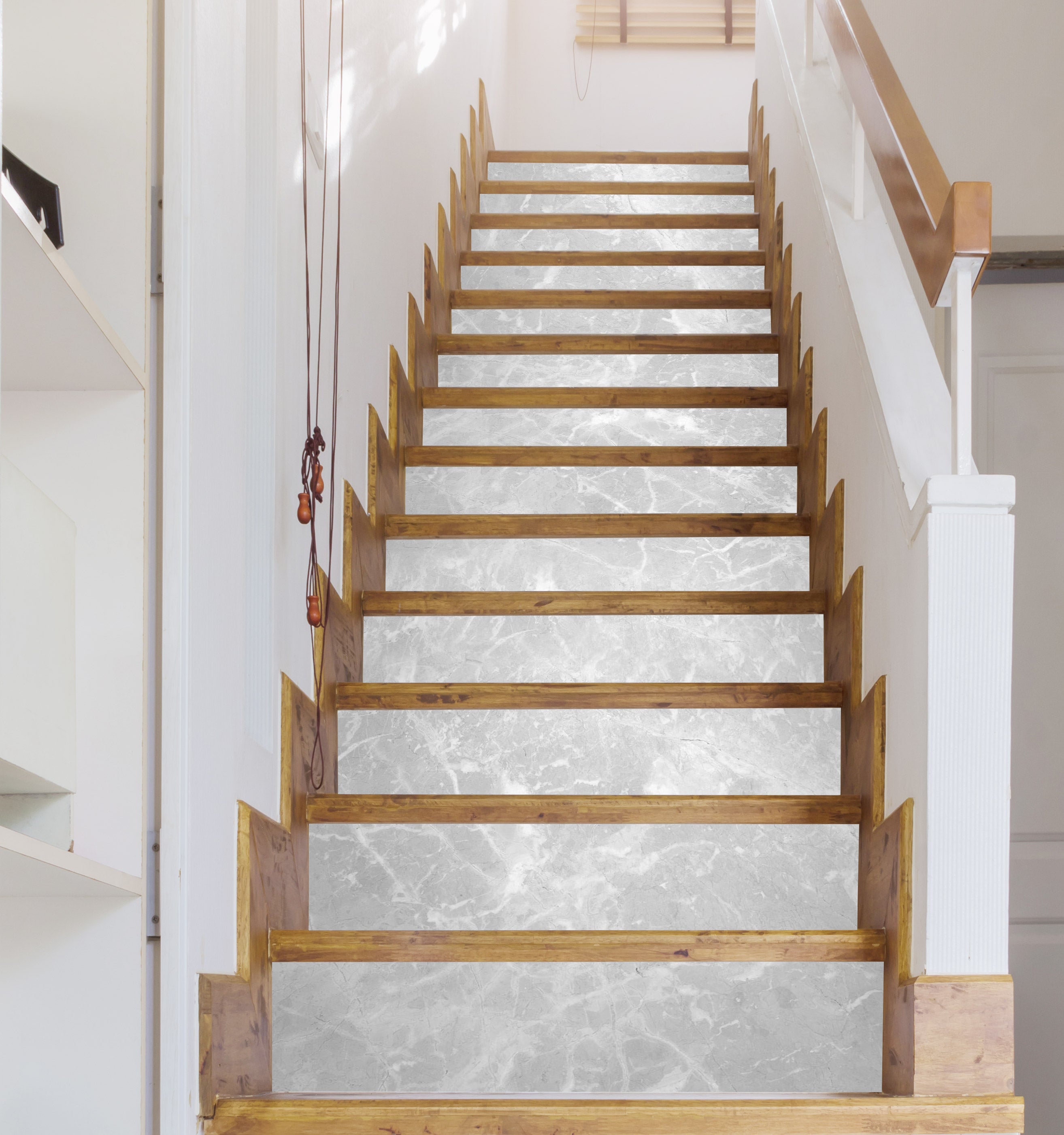 3D White Texture 291 Stair Risers