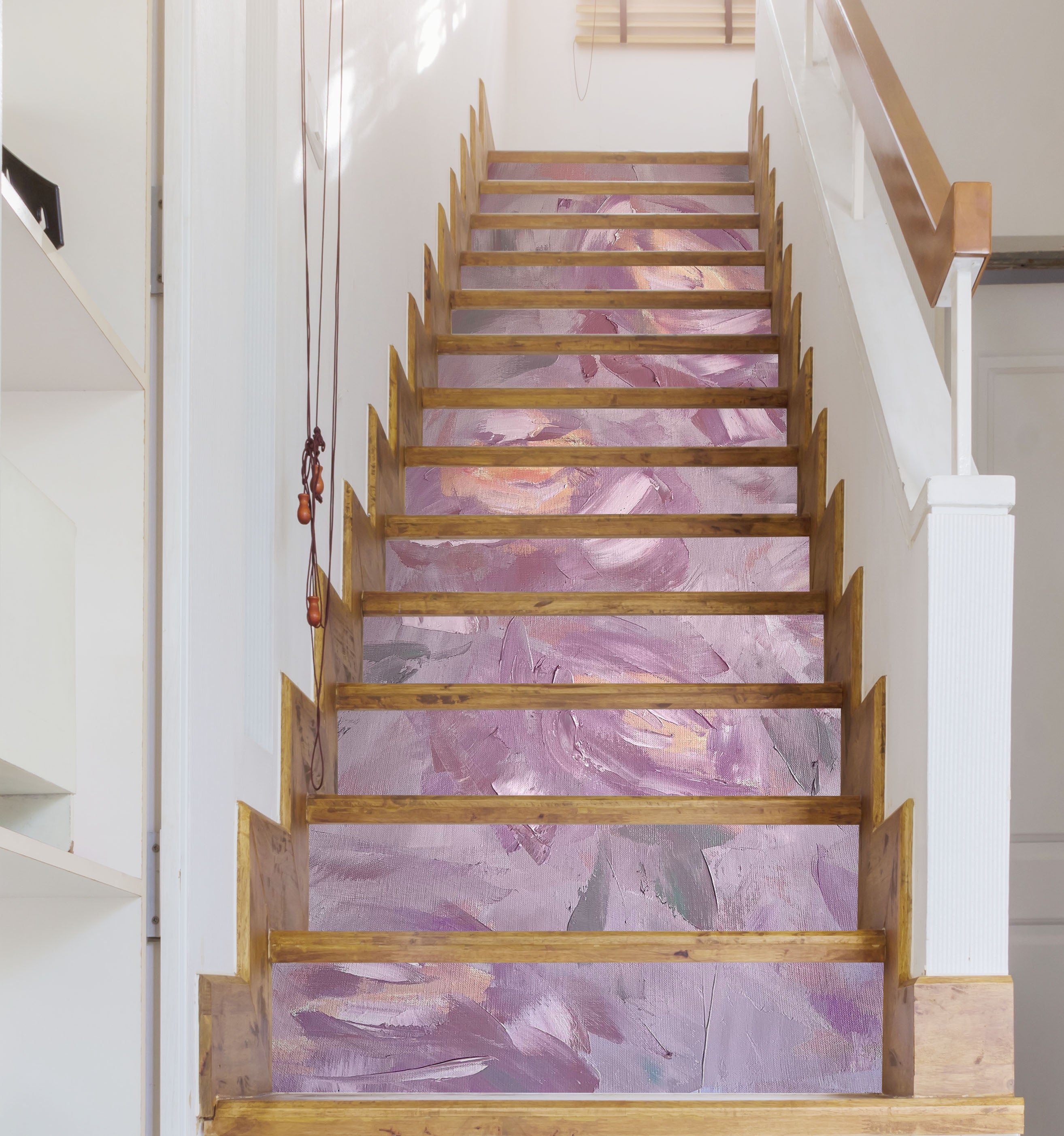 3D Purple Texture 3937 Skromova Marina Stair Risers