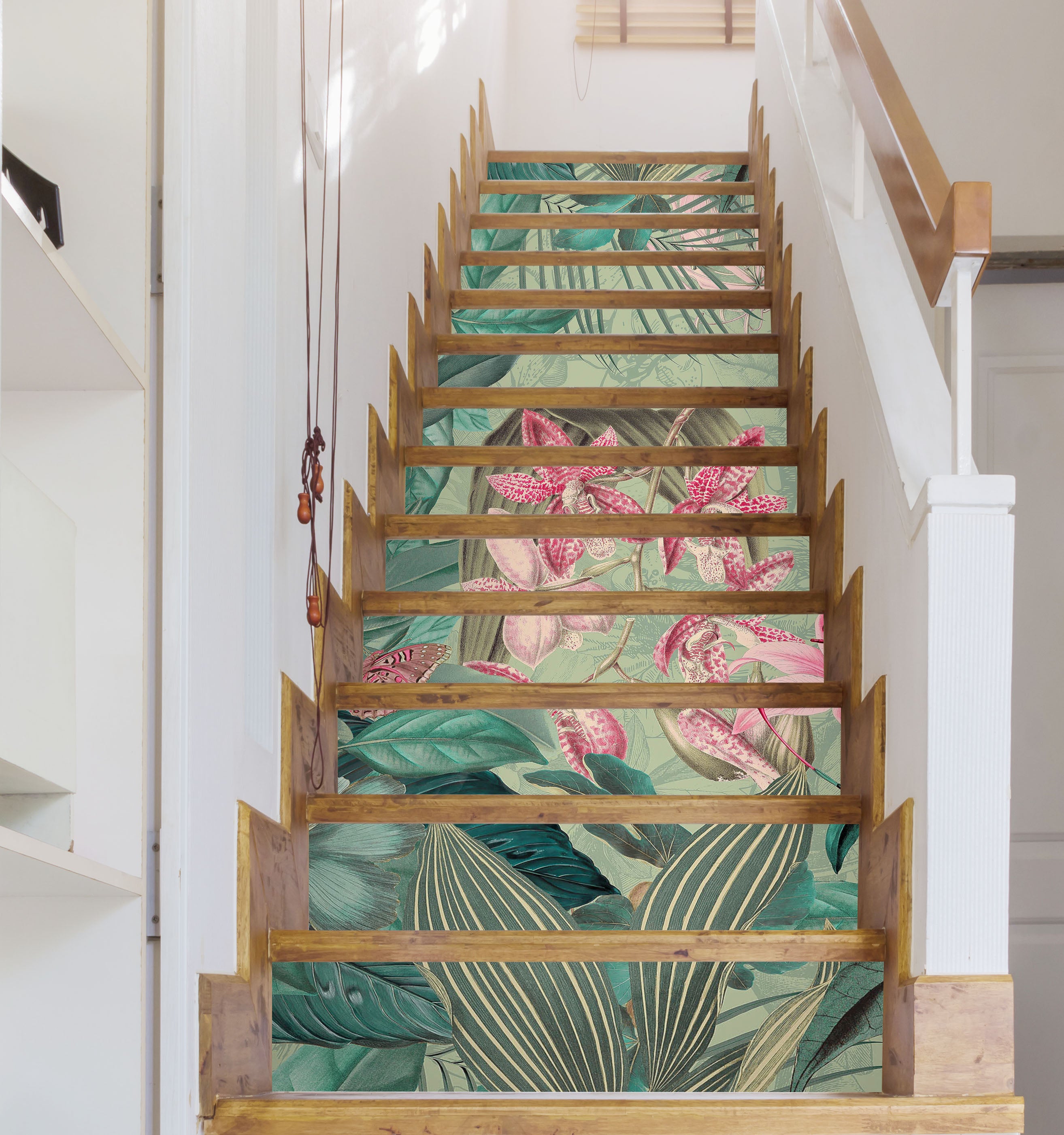 3D Pink Flower Grove 109192 Andrea Haase Stair Risers