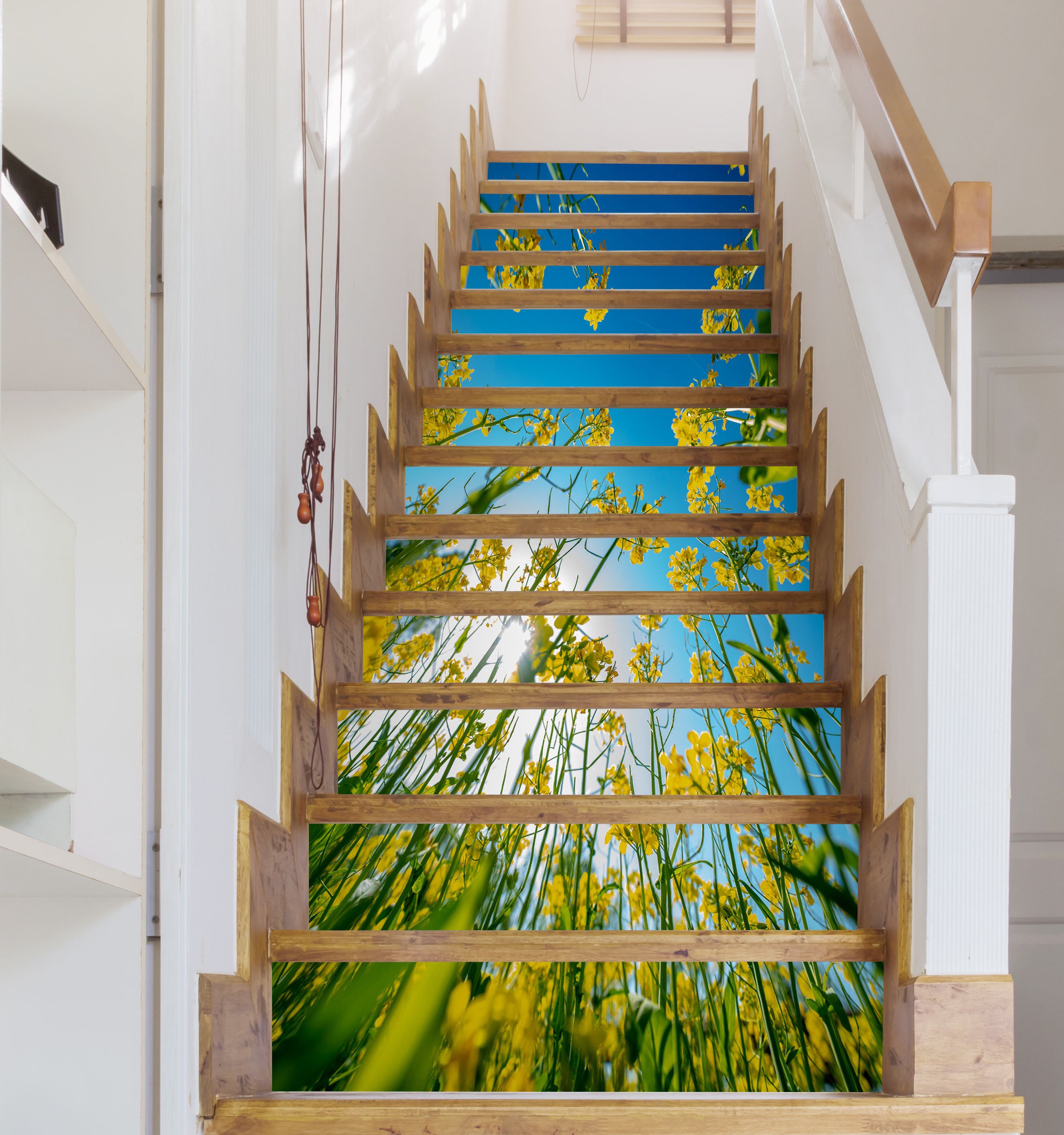 3D Look Up At The Greenery 298 Stair Risers