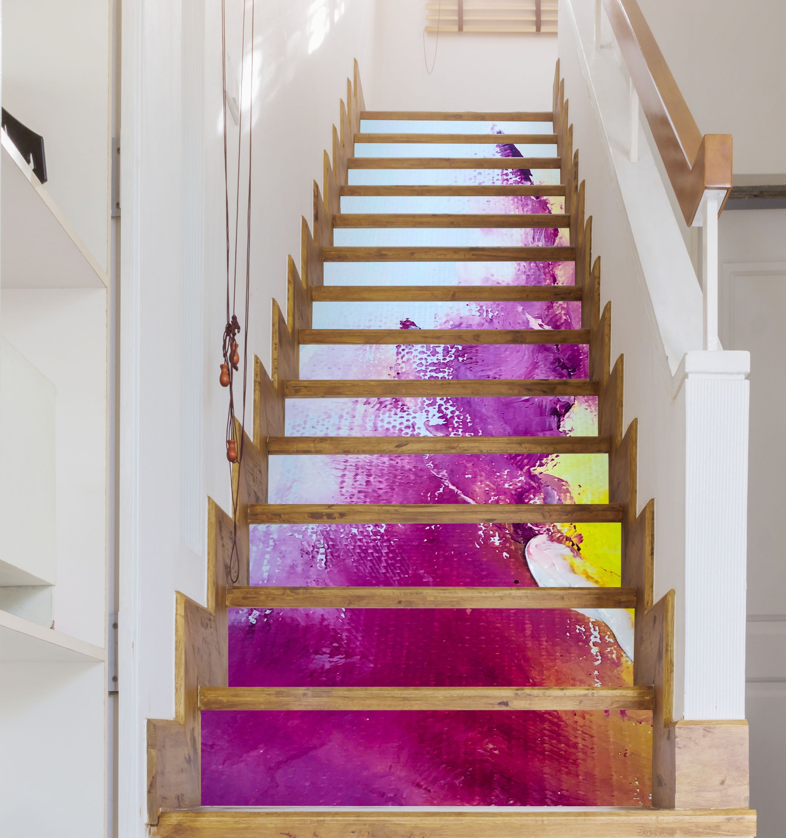 3D Purple Watercolor 2229 Skromova Marina Stair Risers