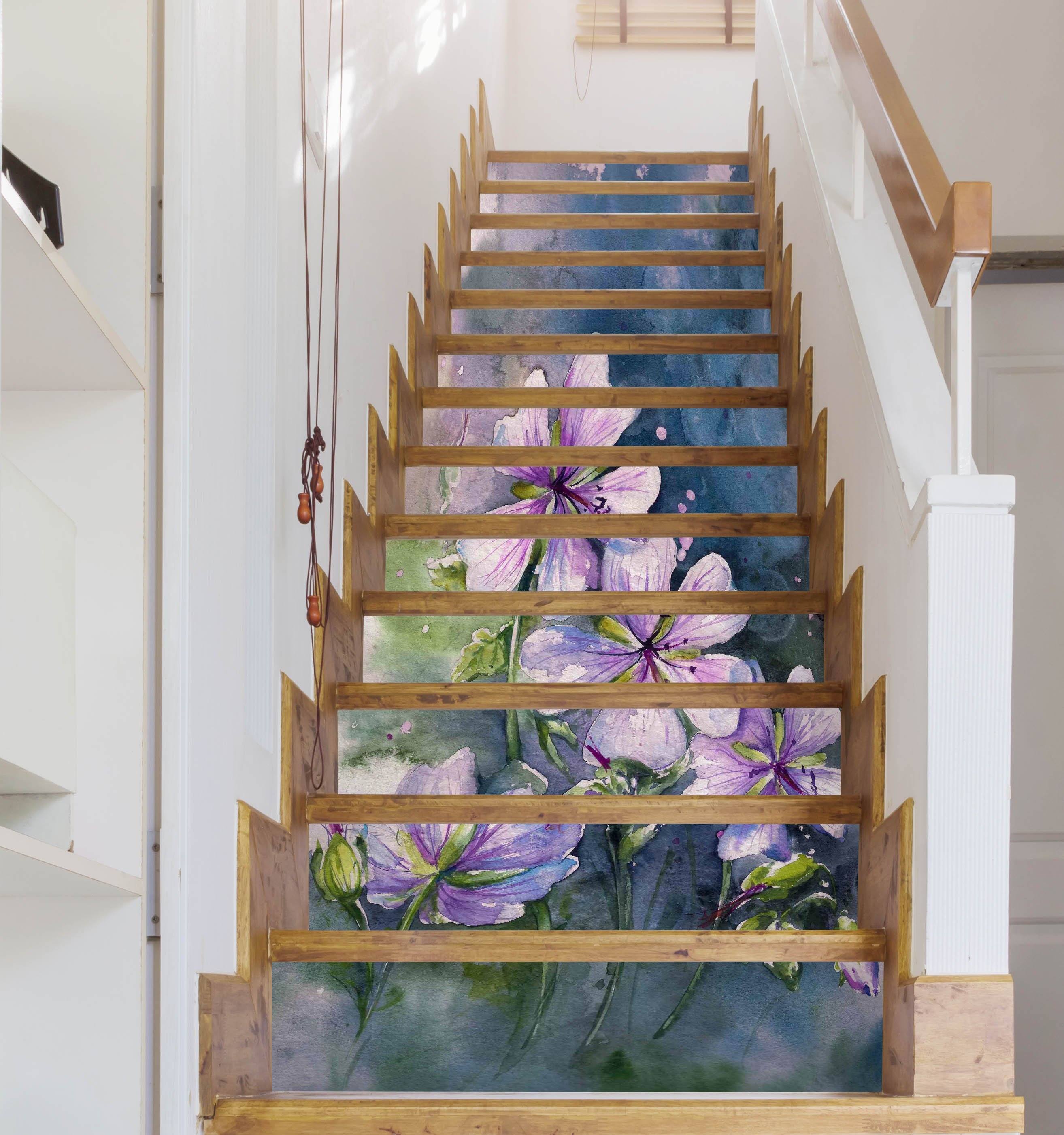 3D Flowers 3528 Stair Risers Wallpaper AJ Wallpaper 