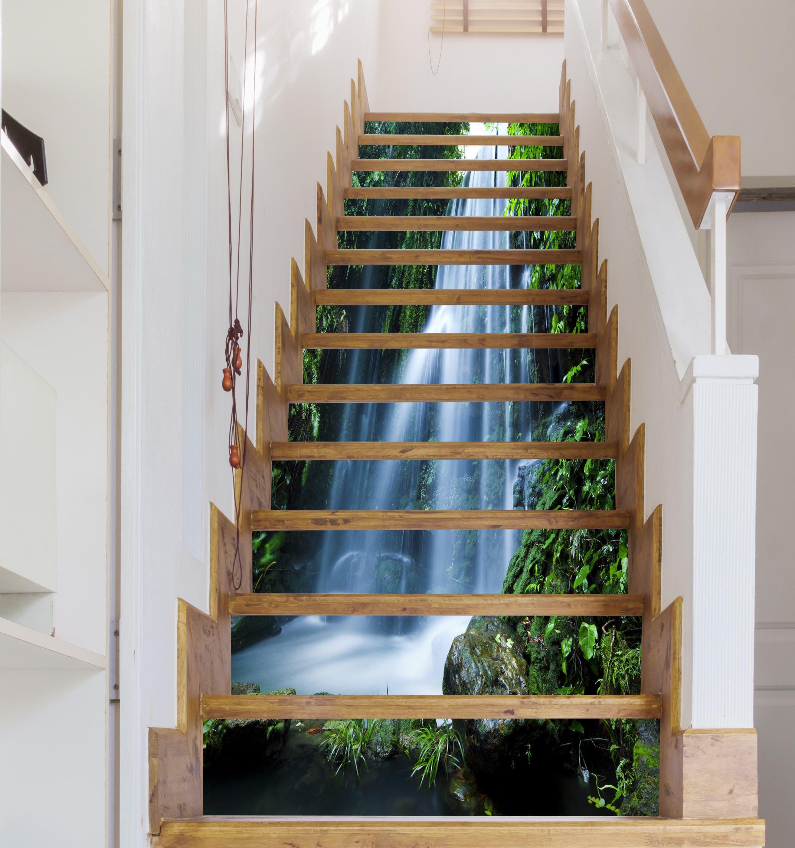 3D Alpine Qing Leng Waterfall 216 Stair Risers