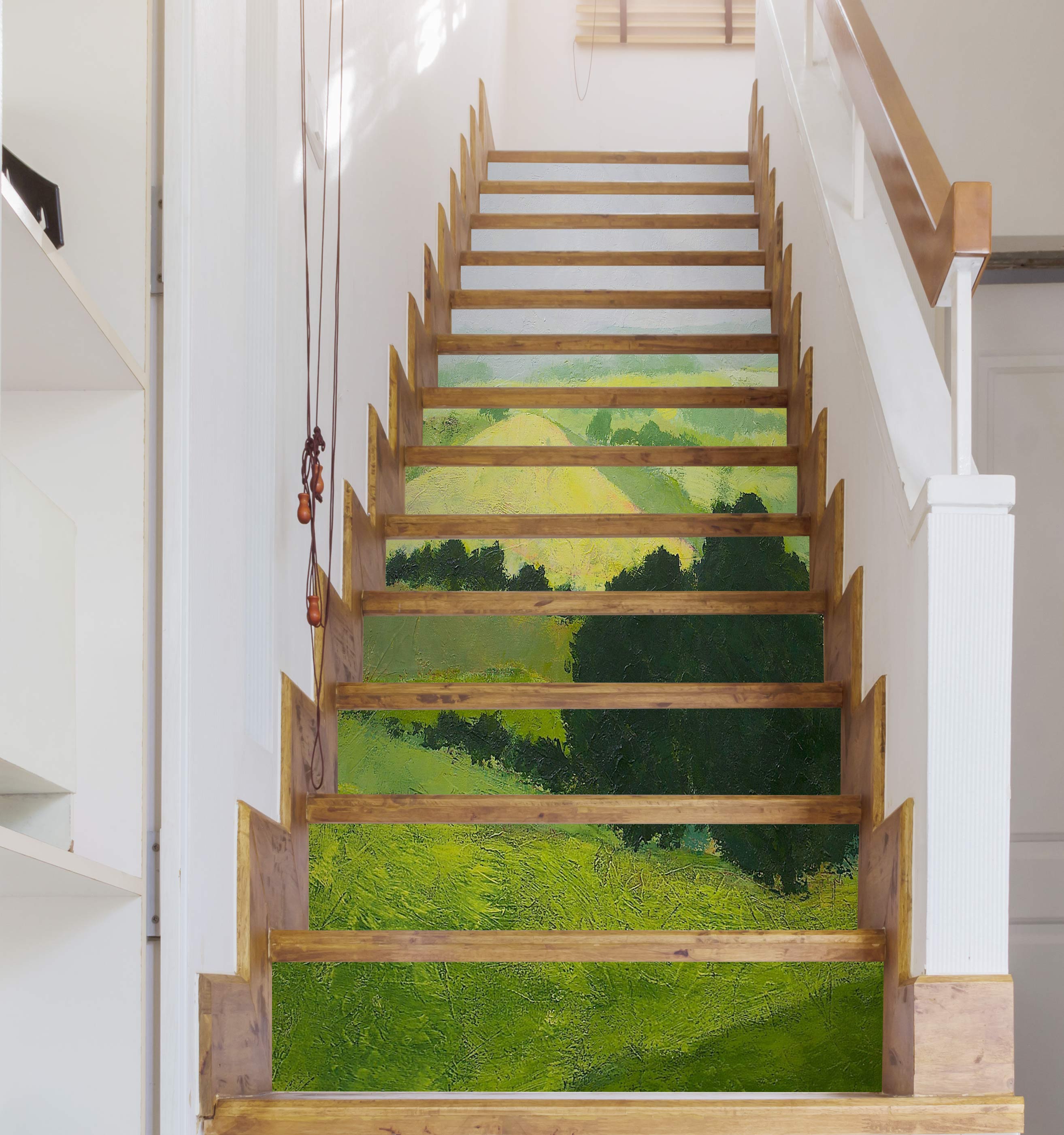 3D Green Hillside Trees 89196 Allan P. Friedlander Stair Risers