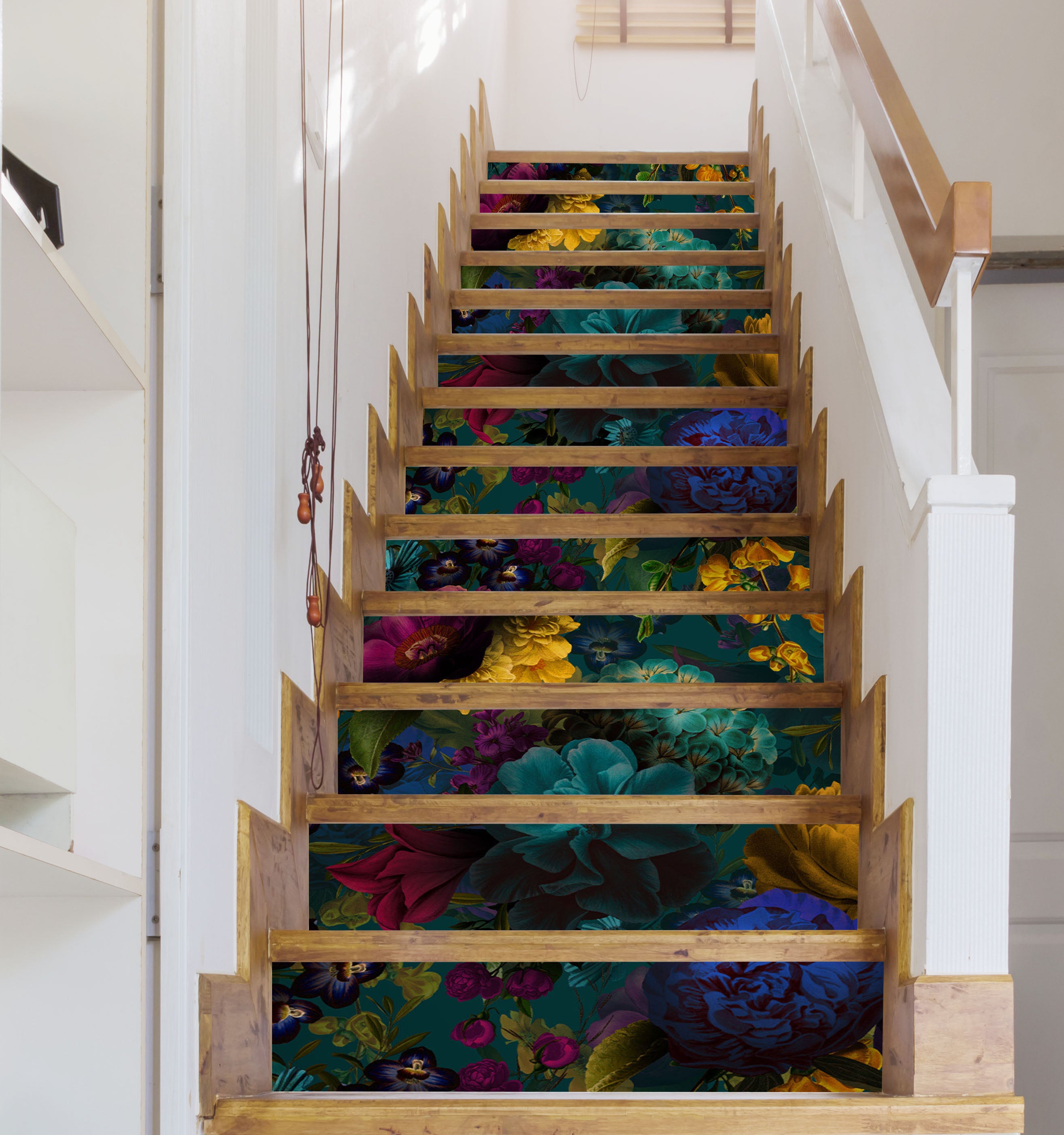 3D Colorful Flowers 10411 Uta Naumann Stair Risers