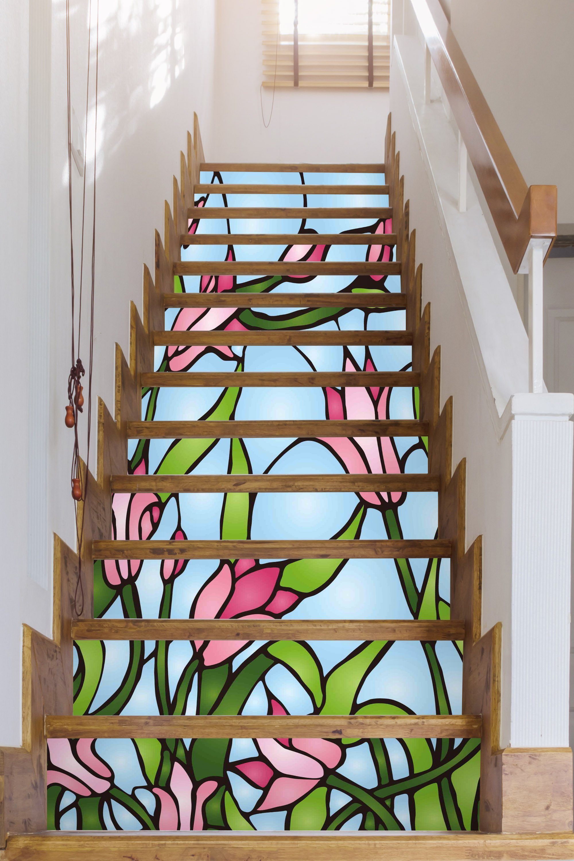 3D Flowers 961 Stair Risers Wallpaper AJ Wallpaper 