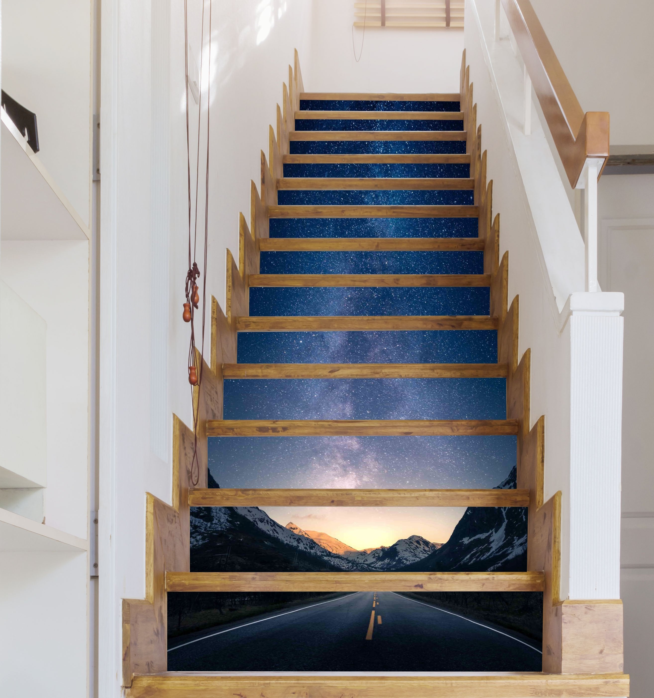 3D Starry Sky 6283 Stair Risers Wallpaper AJ Wallpaper 