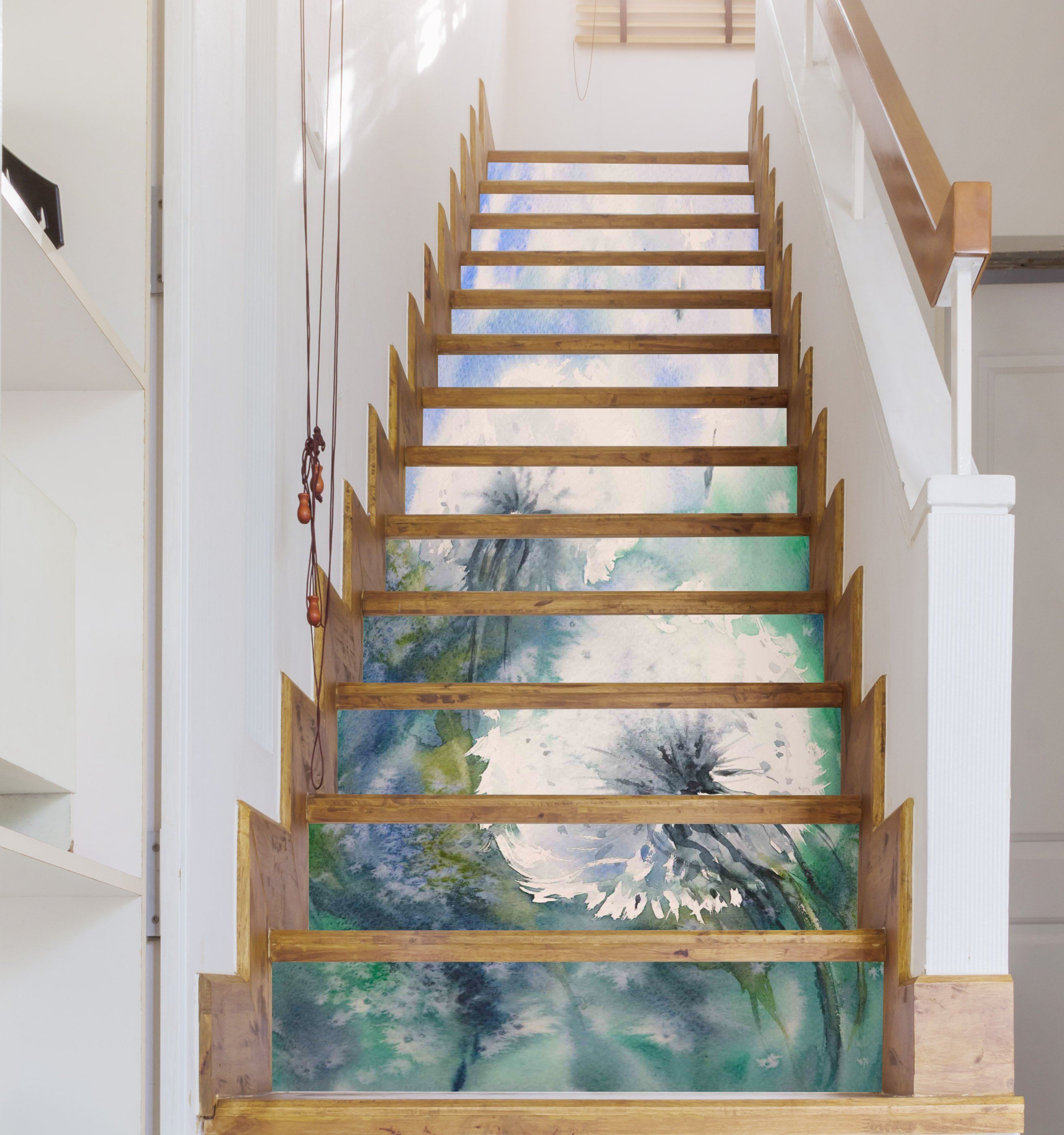 3D Dandelion 368 Stair Risers Wallpaper AJ Wallpaper 