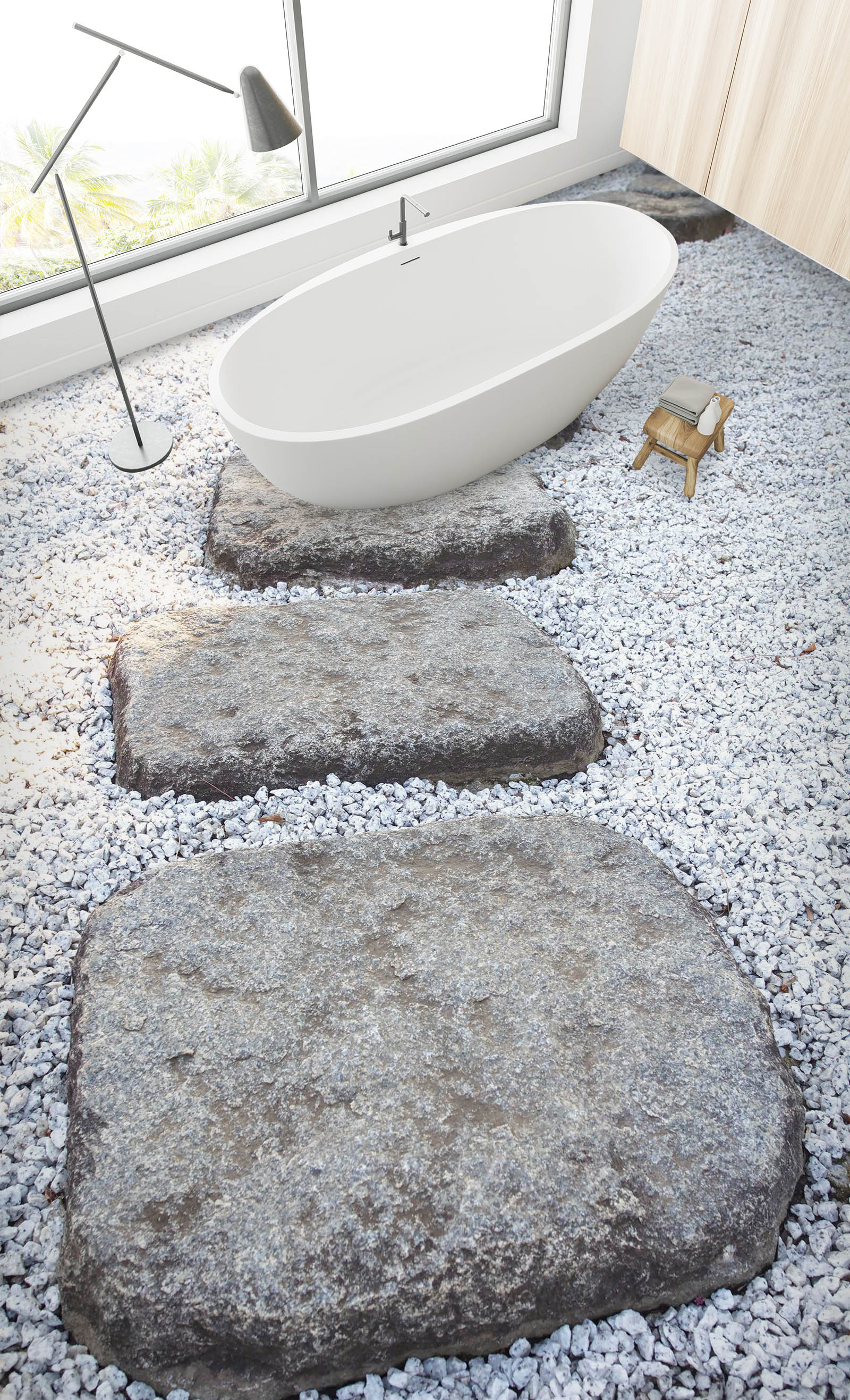 3D Grey Stone Road 393 Floor Mural  Wallpaper Murals Rug & Mat Print Epoxy waterproof bath floor