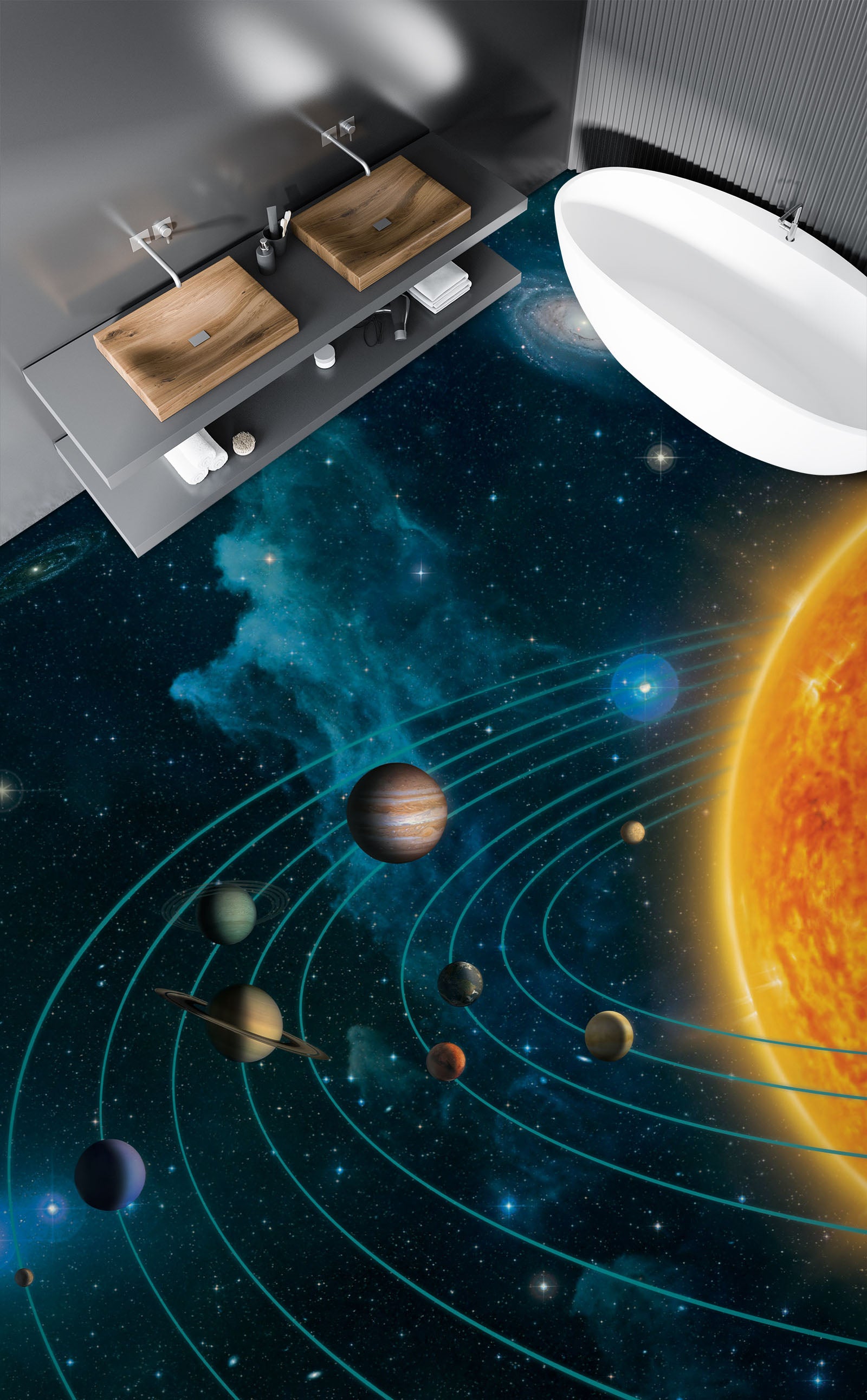 3D Cosmic Planet 98186 Vincent Floor Mural  Wallpaper Murals Self-Adhesive Removable Print Epoxy