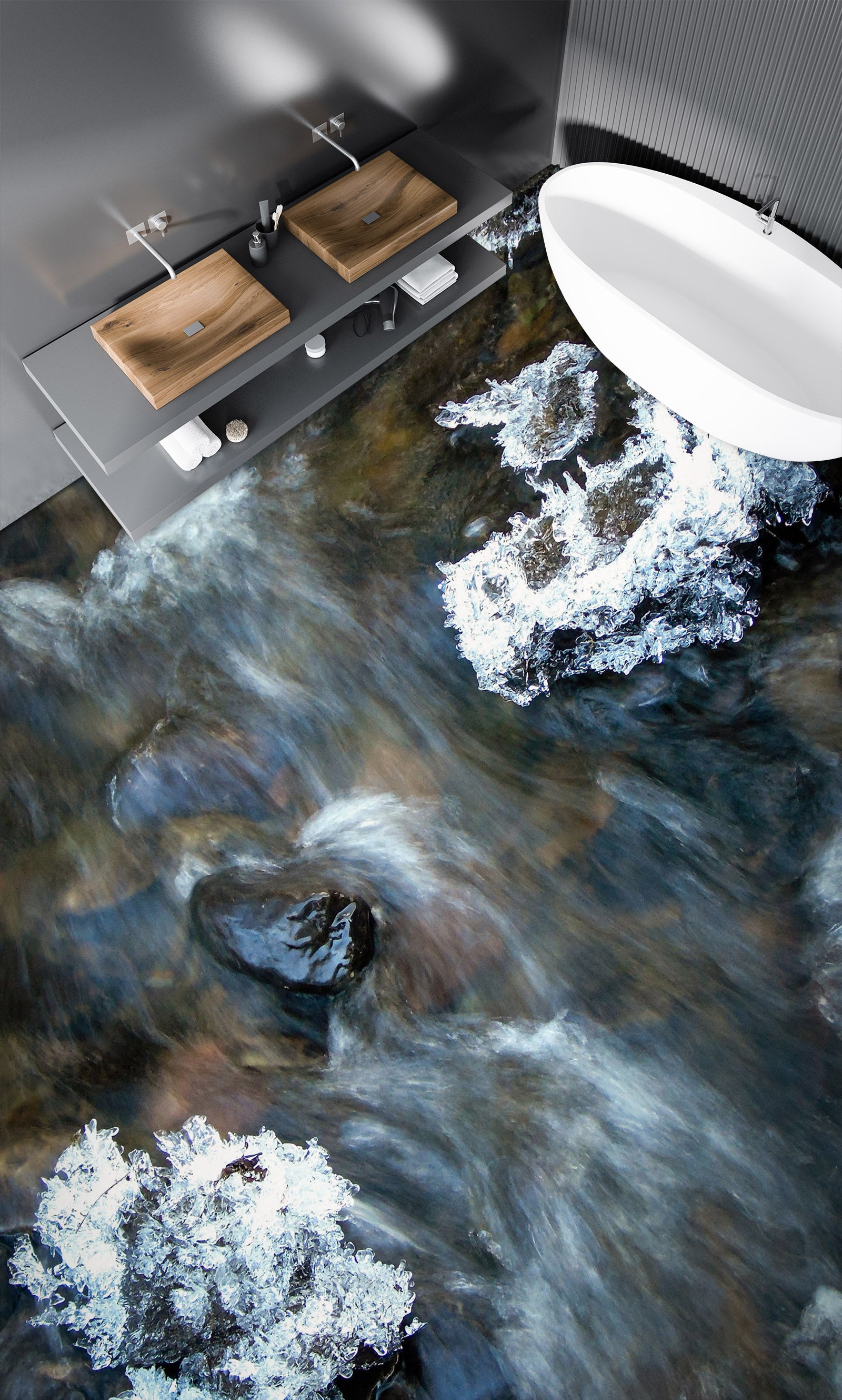 3D Intense Time Water 888 Floor Mural  Wallpaper Murals Rug & Mat Print Epoxy waterproof bath floor