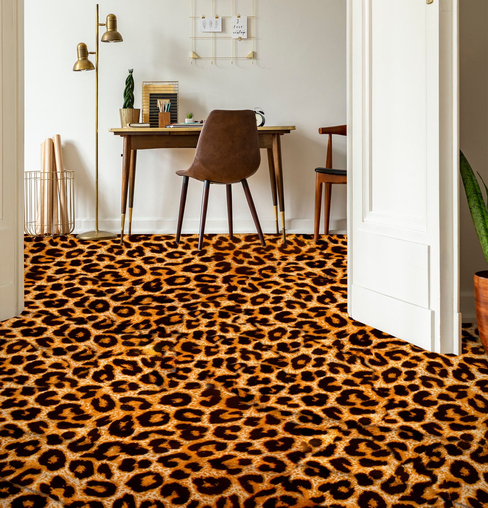 3D Advanced Leopard Print 1352 Floor Mural  Wallpaper Murals Self-Adhesive Removable Print Epoxy