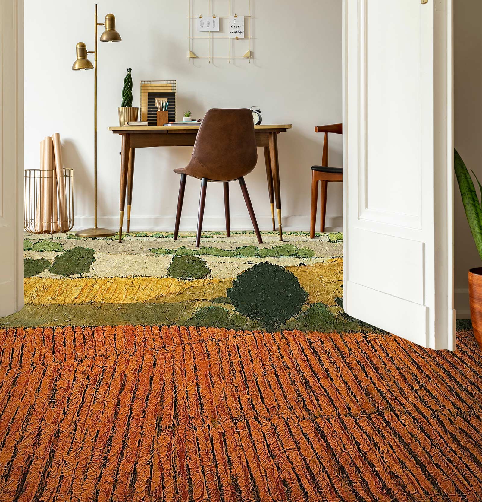 3D Field Tree Painting 9522 Allan P. Friedlander Floor Mural  Wallpaper Murals Self-Adhesive Removable Print Epoxy