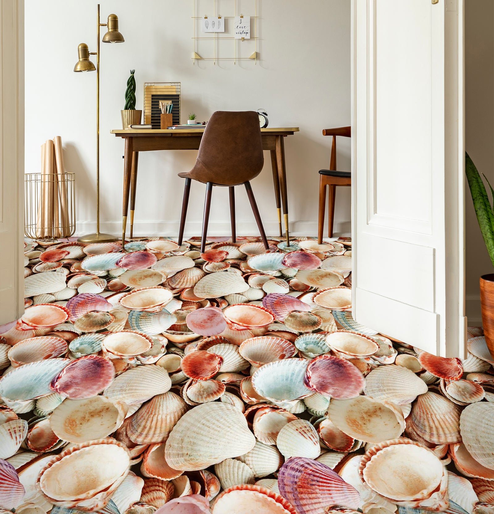 3D Rich Colorful Shells 1070 Floor Mural  Wallpaper Murals Self-Adhesive Removable Print Epoxy