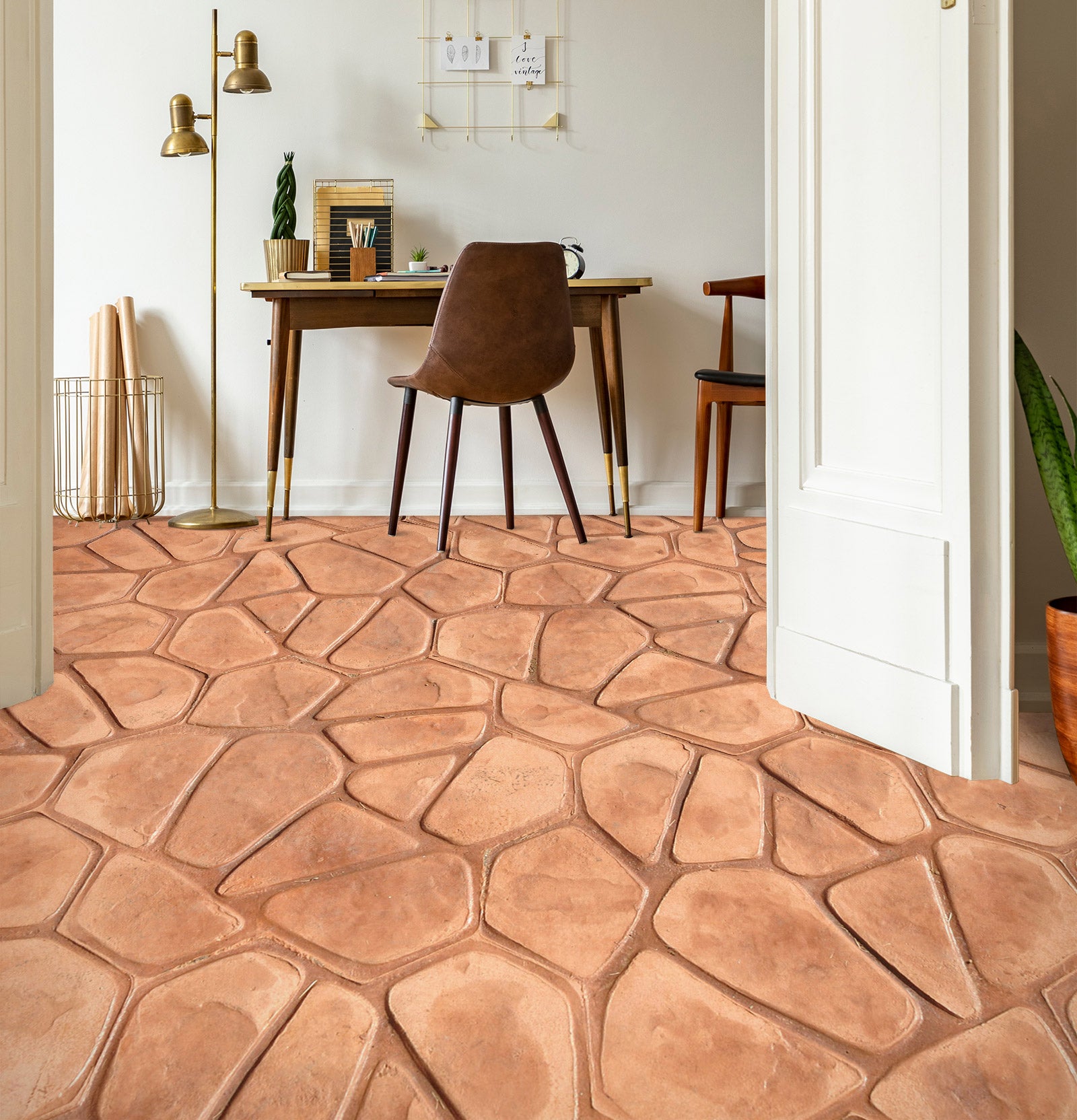 3D Light Brown Stones 1017 Floor Mural  Wallpaper Murals Self-Adhesive Removable Print Epoxy