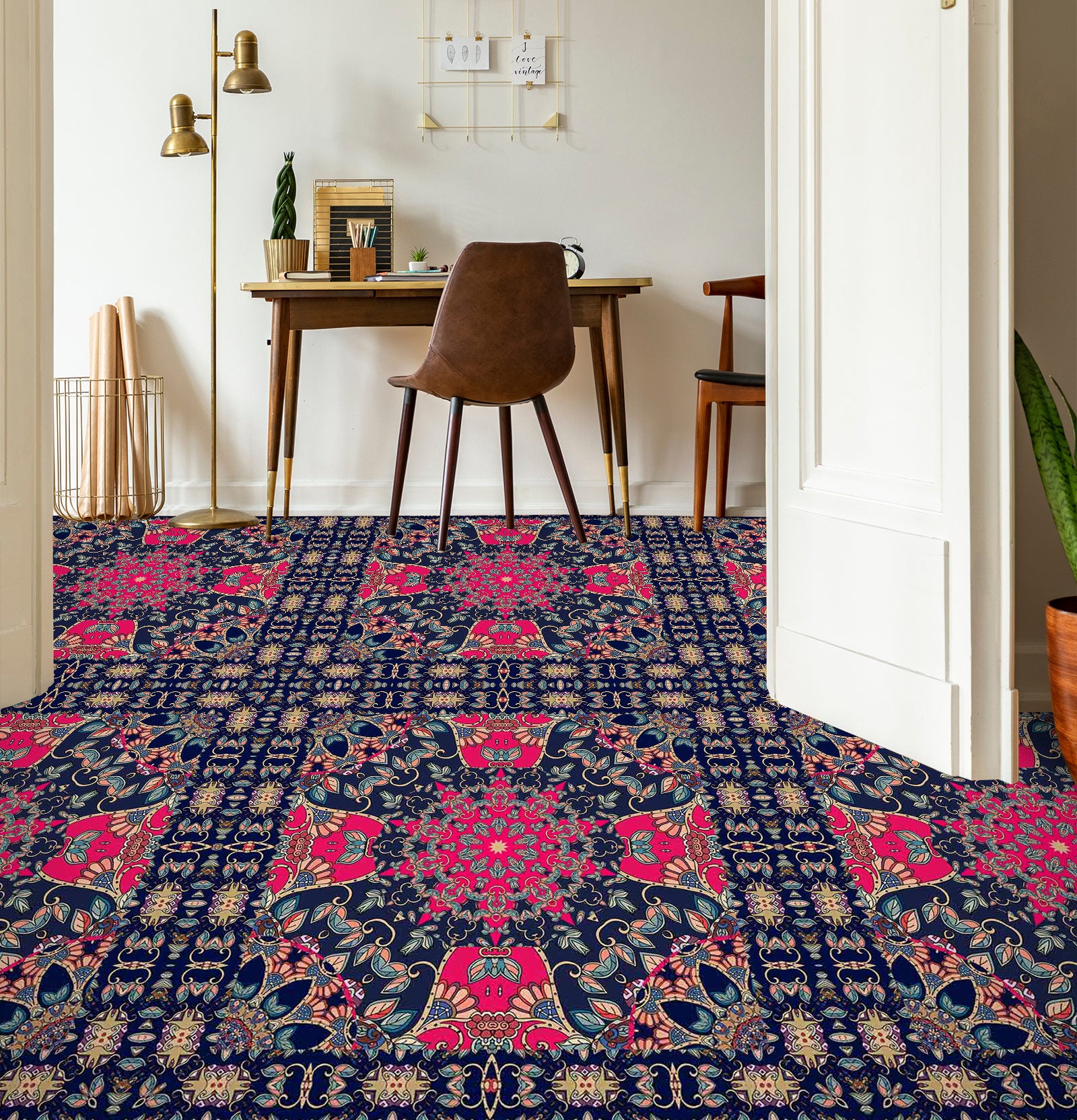 3D Delicate Pink Pattern 1311 Floor Mural  Wallpaper Murals Self-Adhesive Removable Print Epoxy