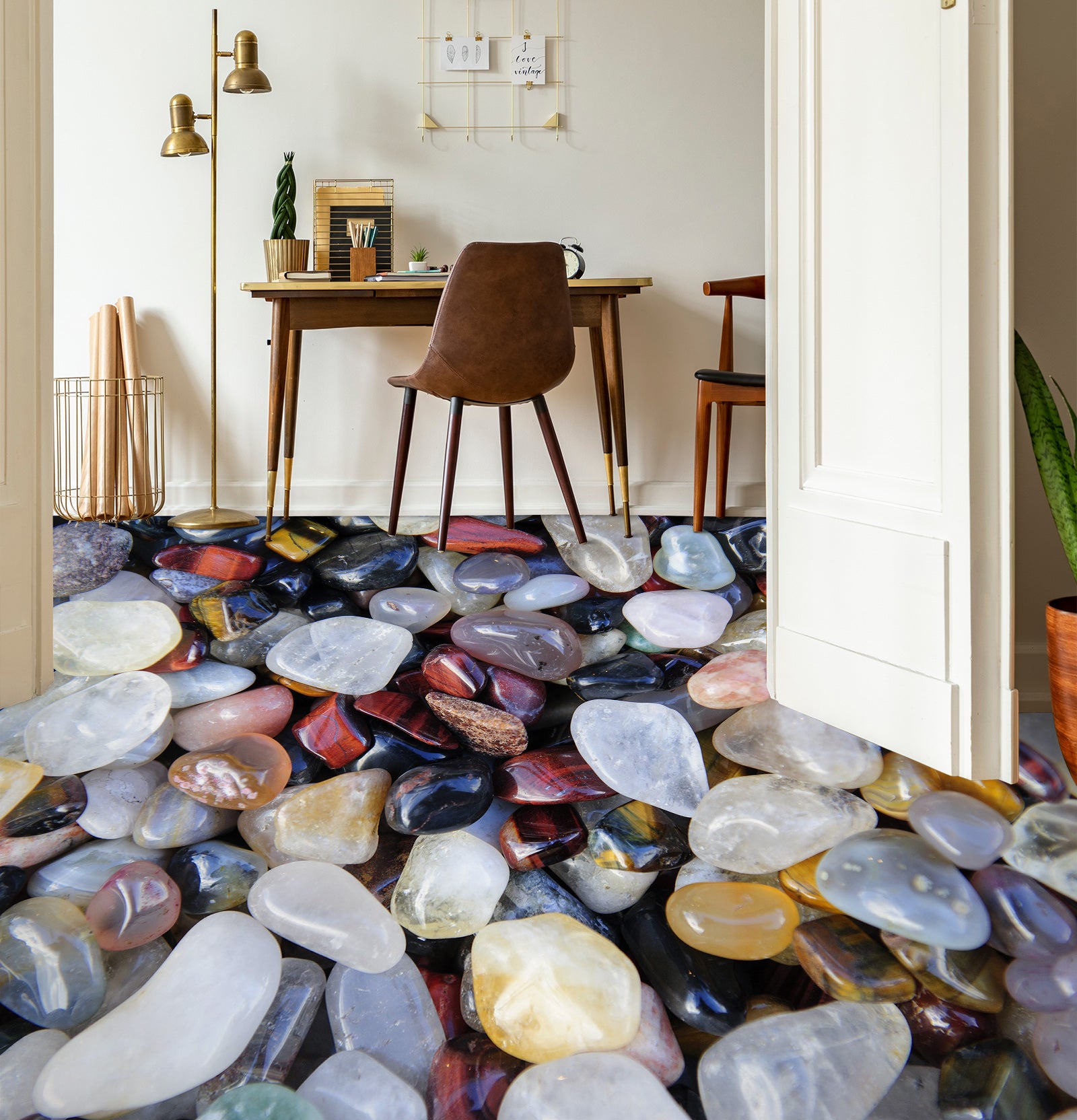 3D Noble Pebbles 1027 Floor Mural  Wallpaper Murals Self-Adhesive Removable Print Epoxy