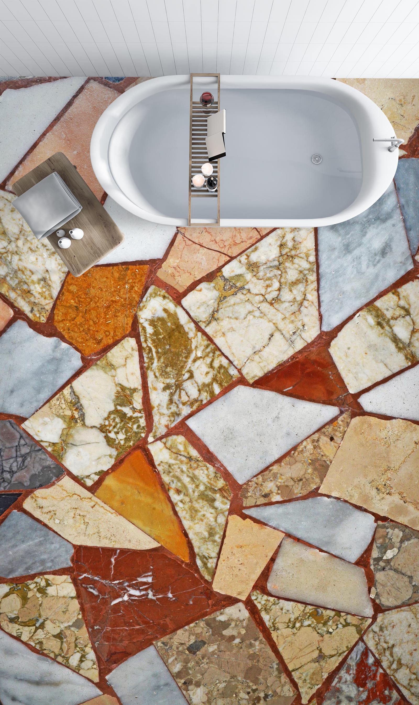 3D Story Color Texture 198 Floor Mural  Wallpaper Murals Rug & Mat Print Epoxy waterproof bath floor
