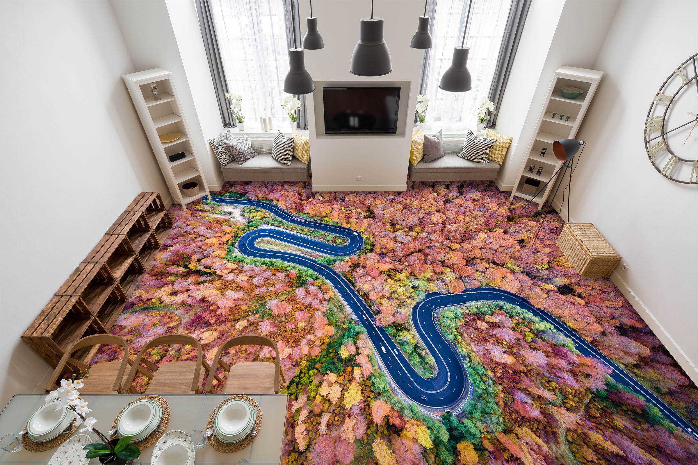 3D Light Purple Coral 065 Floor Mural  Wallpaper Murals Rug & Mat Print Epoxy waterproof bath floor