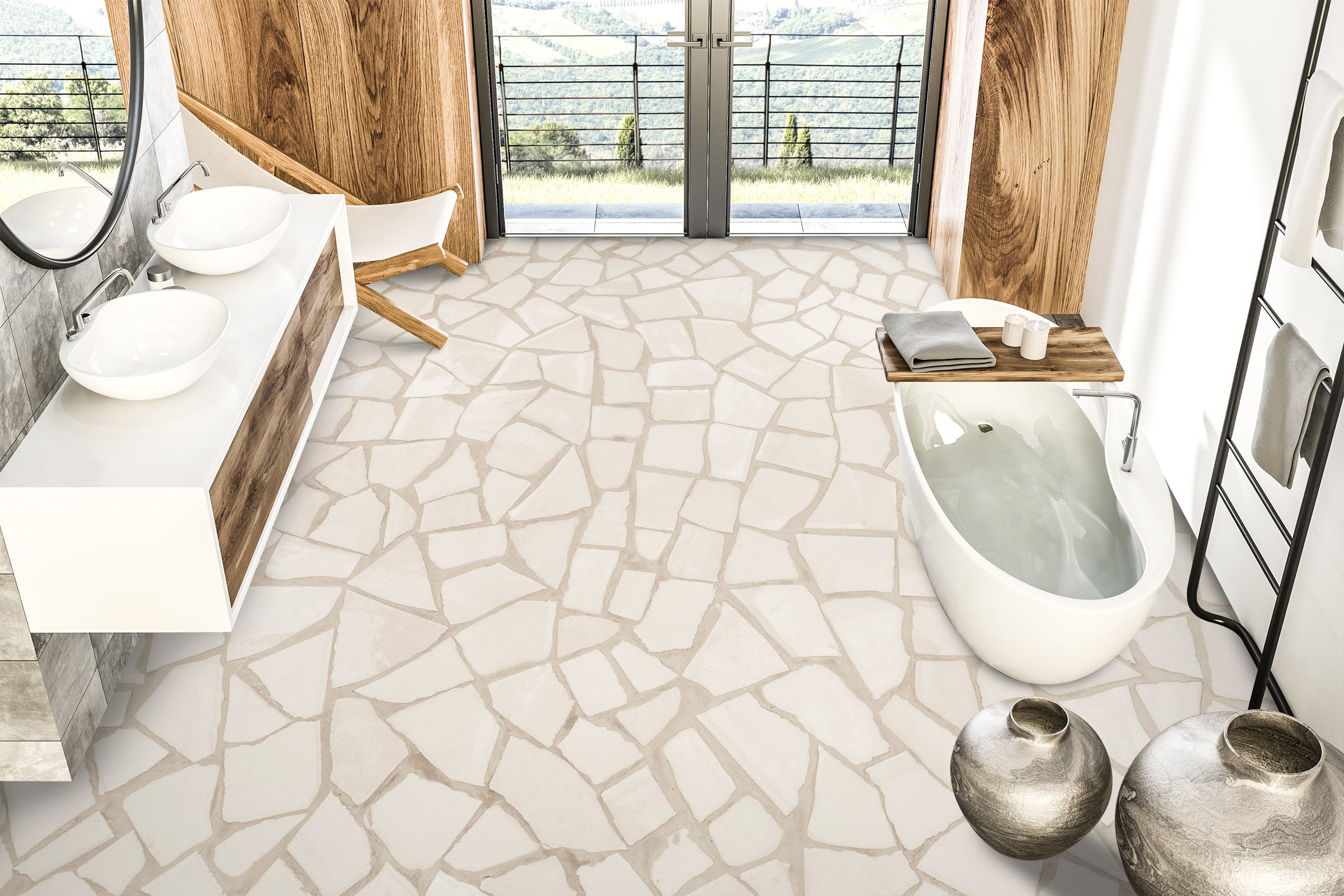 3D Elegant White Stitching 733 Floor Mural  Wallpaper Murals Rug & Mat Print Epoxy waterproof bath floor