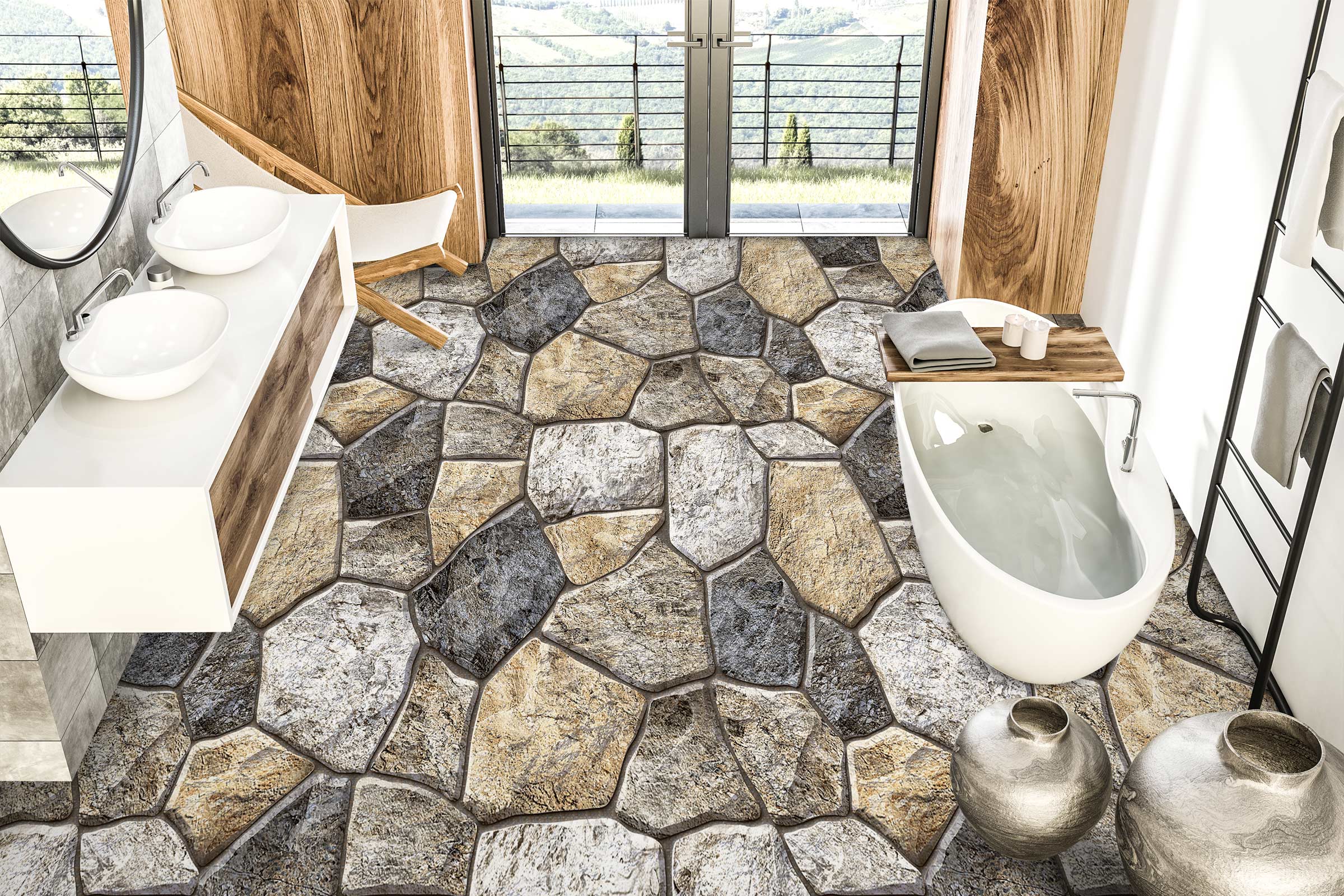 3D Advanced Stone Art 155 Floor Mural  Wallpaper Murals Rug & Mat Print Epoxy waterproof bath floor