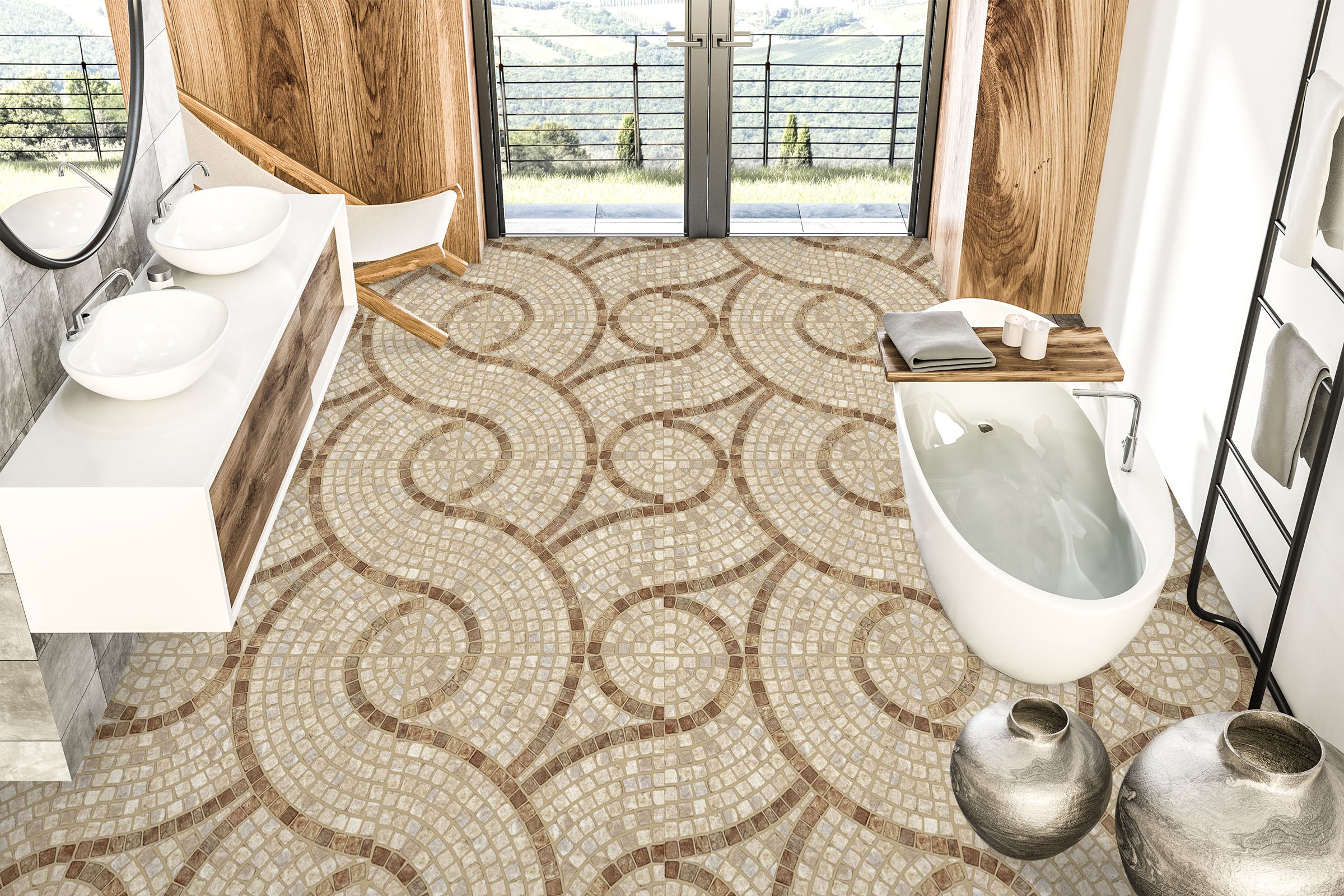 3D Interlaced Art 017 Floor Mural  Wallpaper Murals Rug & Mat Print Epoxy waterproof bath floor