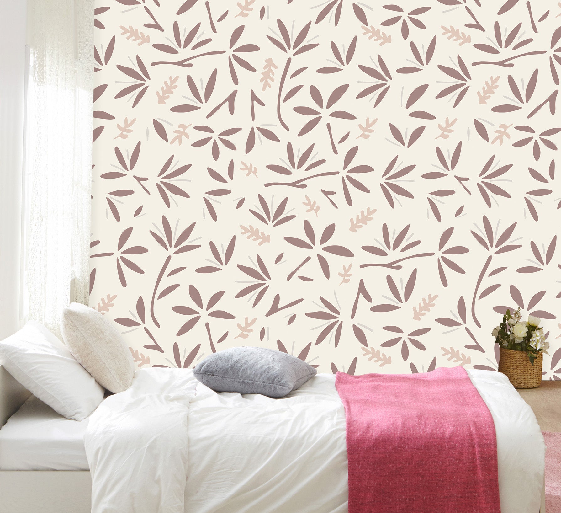 3D Small Leaves 1405 Jillian Helvey Wall Mural Wall Murals