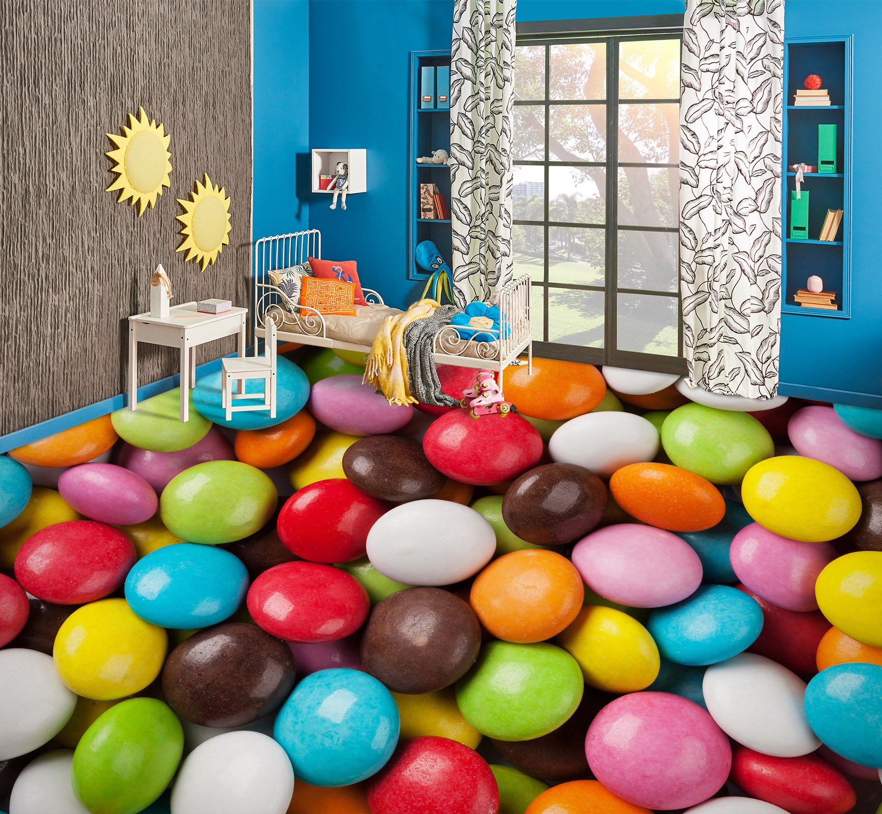 3D Sweet Candy 1479 Floor Mural  Wallpaper Murals Self-Adhesive Removable Print Epoxy