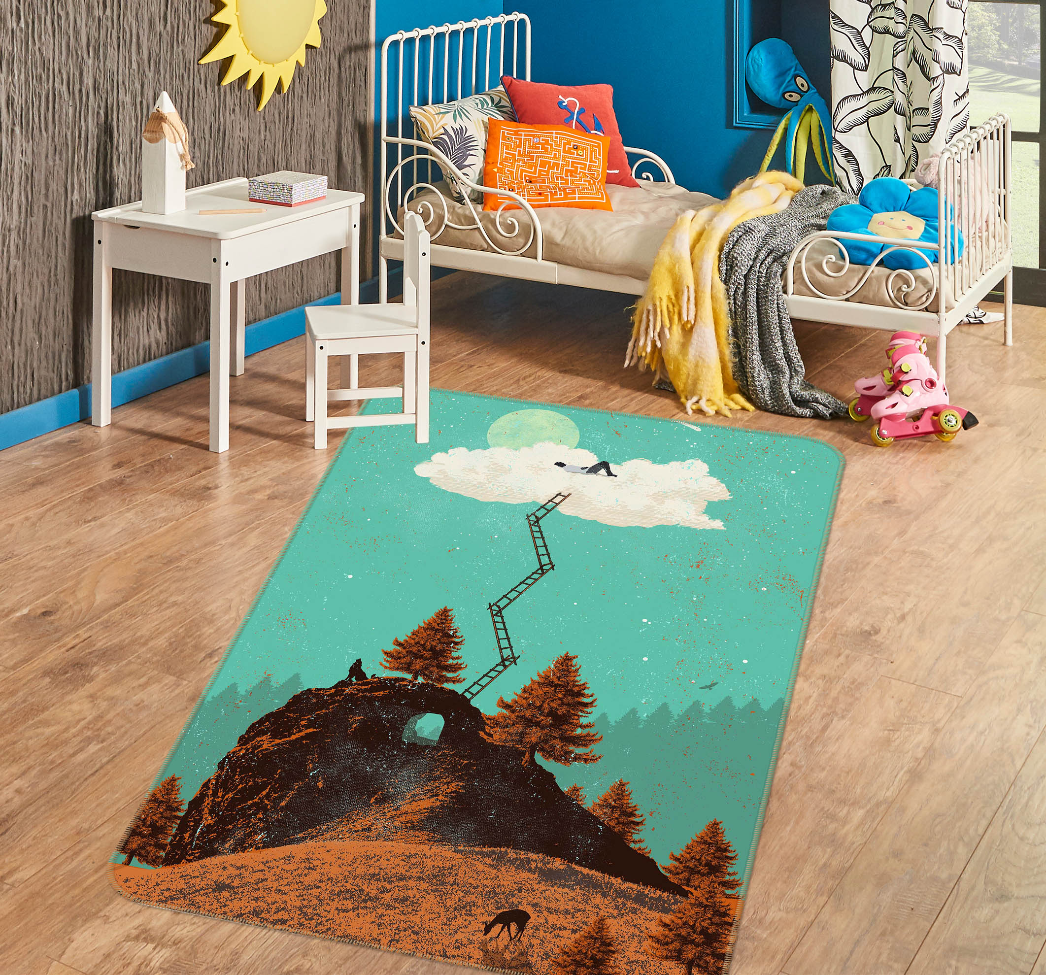 3D Ladder 1001 Showdeer Rug Non Slip Rug Mat