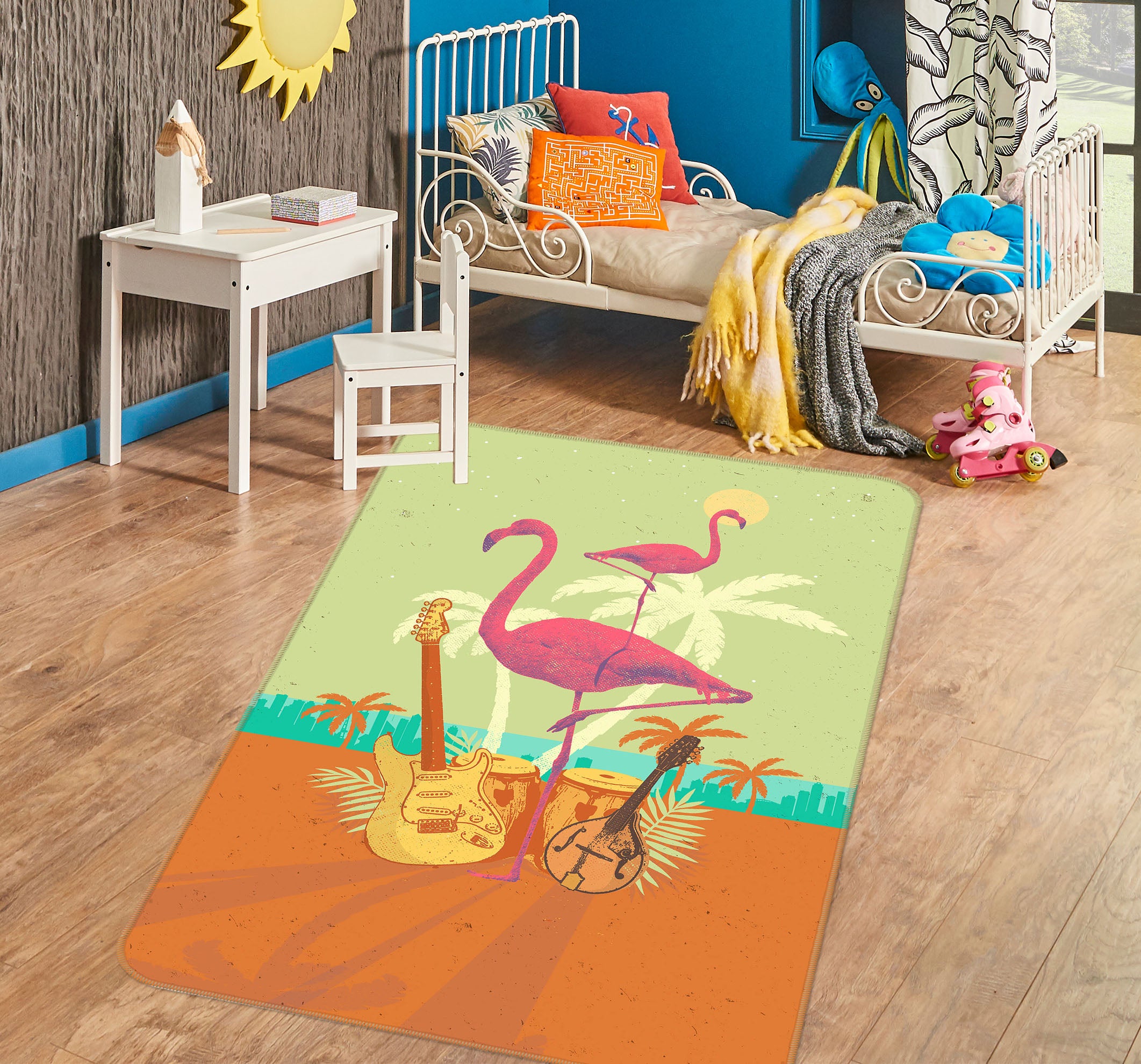 3D Flamingo 1017 Showdeer Rug Non Slip Rug Mat