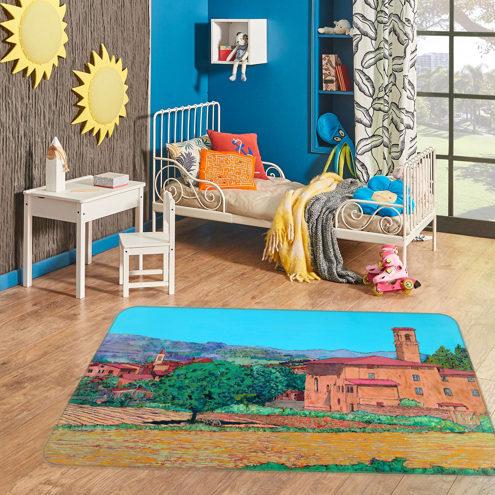 3D Country Estate 1126 Allan P. Friedlander Rug Non Slip Rug Mat