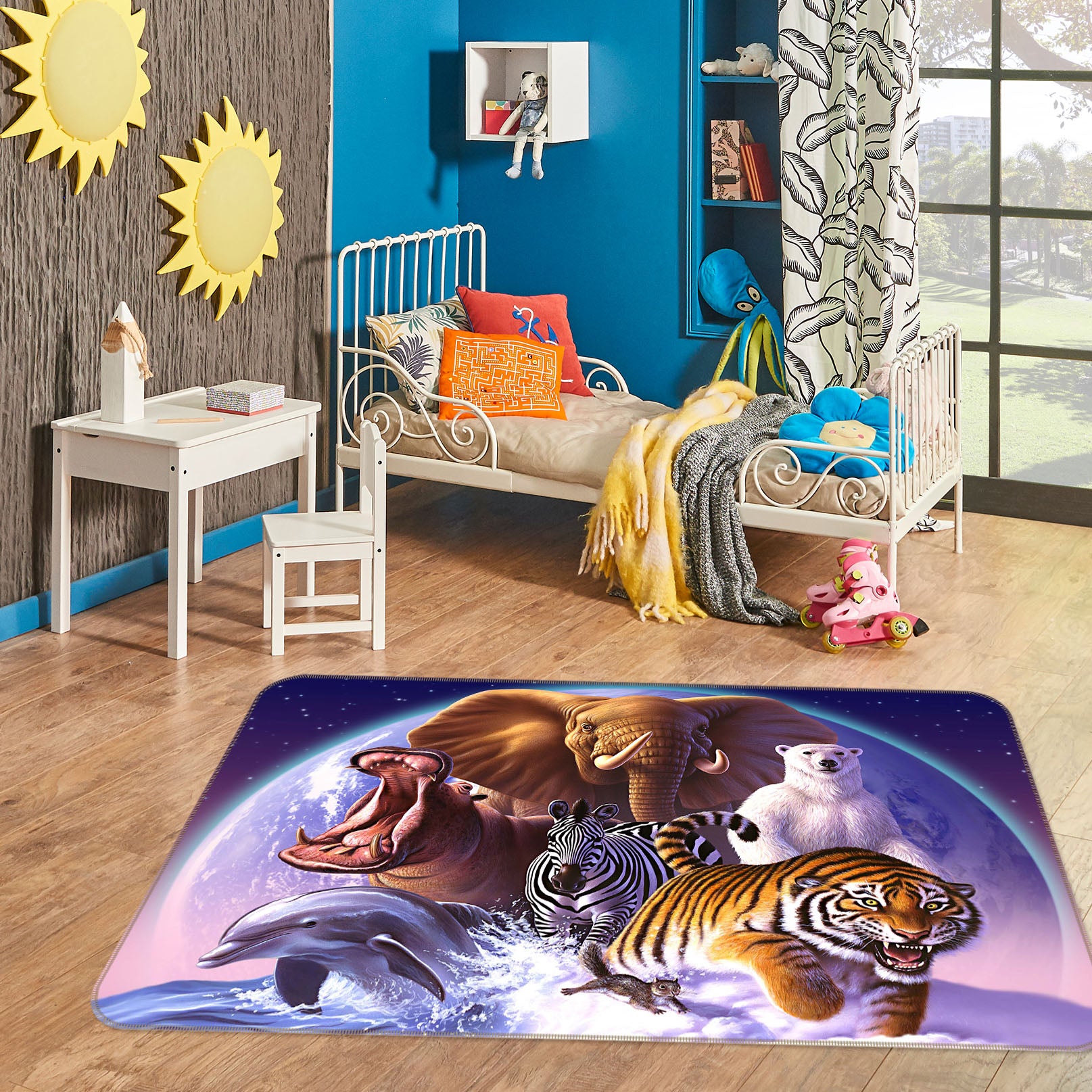 3D Wild World 1064 Jerry LoFaro Rug Non Slip Rug Mat