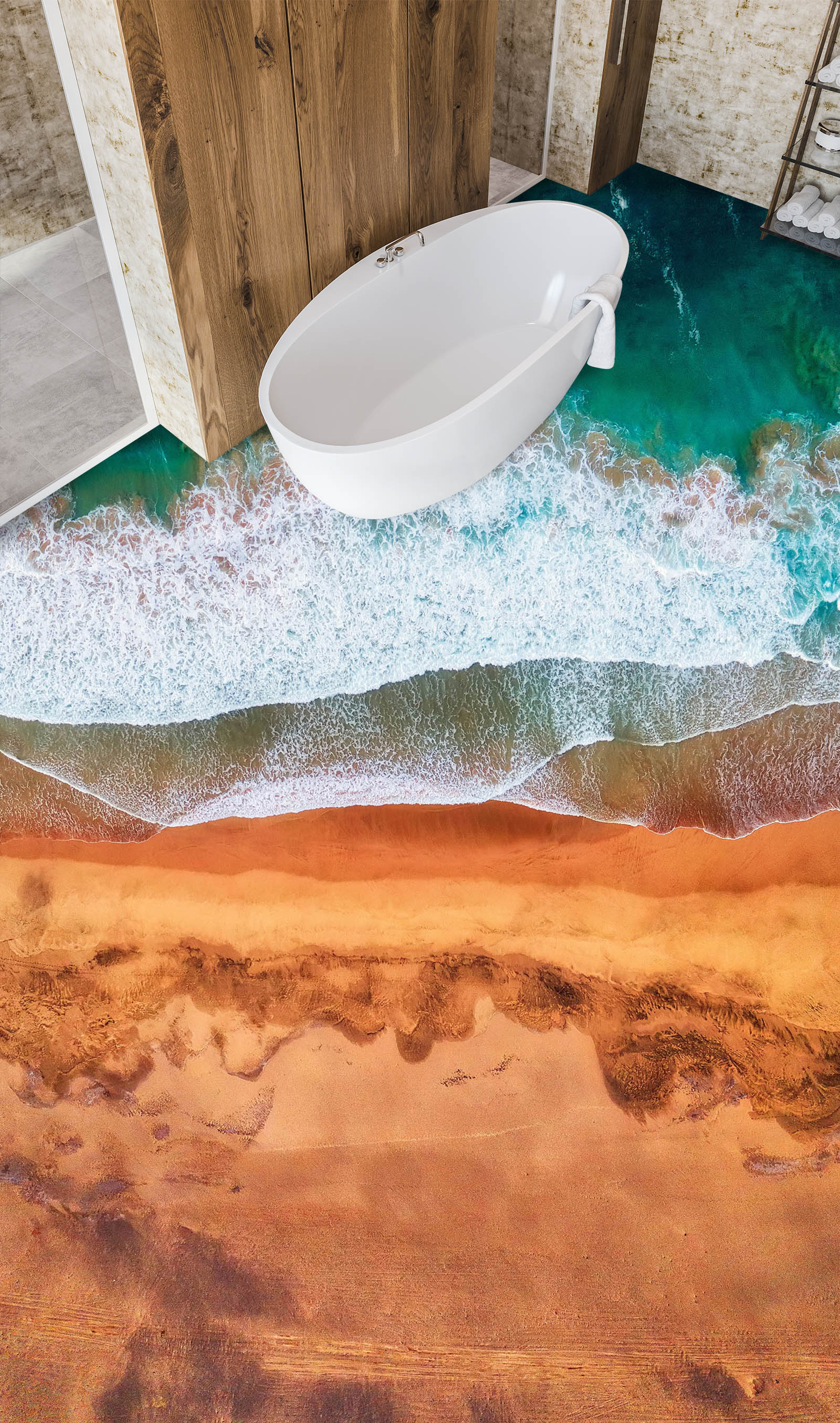 3D Turquoise Sea 289 Floor Mural  Wallpaper Murals Rug & Mat Print Epoxy waterproof bath floor