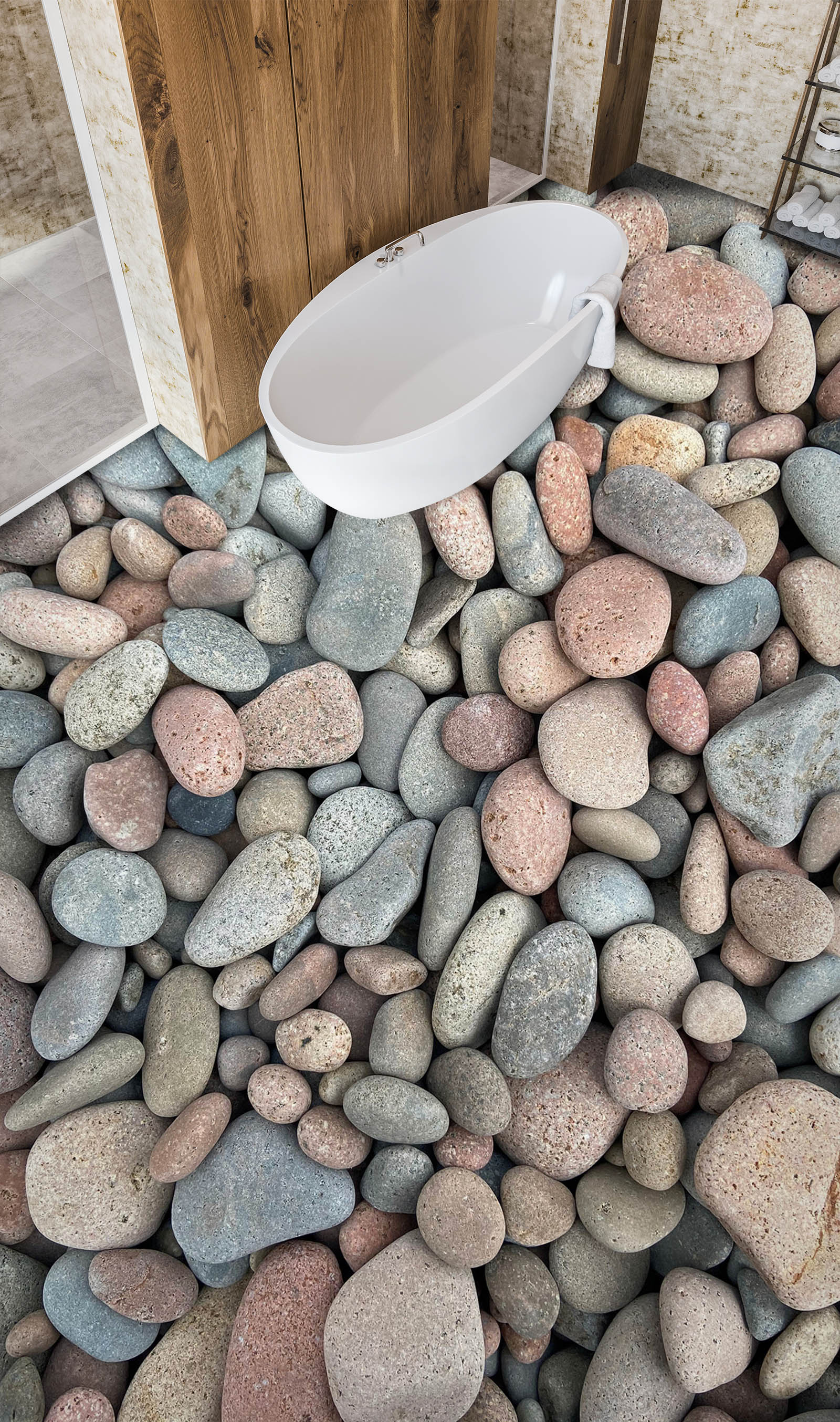 3D Precious Colorful Pebbles 894 Floor Mural  Wallpaper Murals Rug & Mat Print Epoxy waterproof bath floor