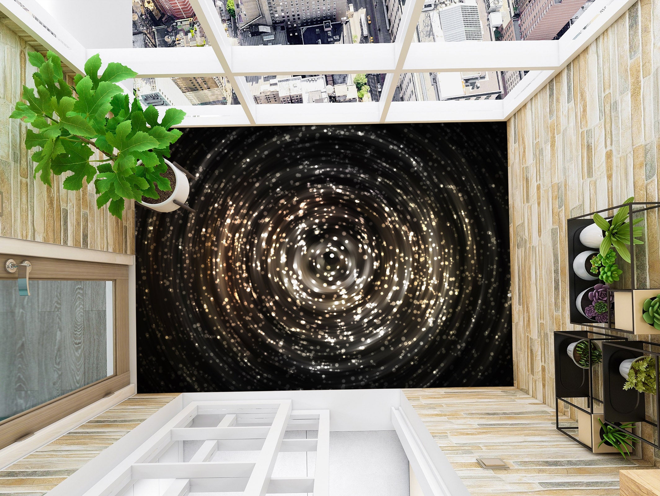3D Galaxy Line 550 Floor Mural  Wallpaper Murals Rug & Mat Print Epoxy waterproof bath floor