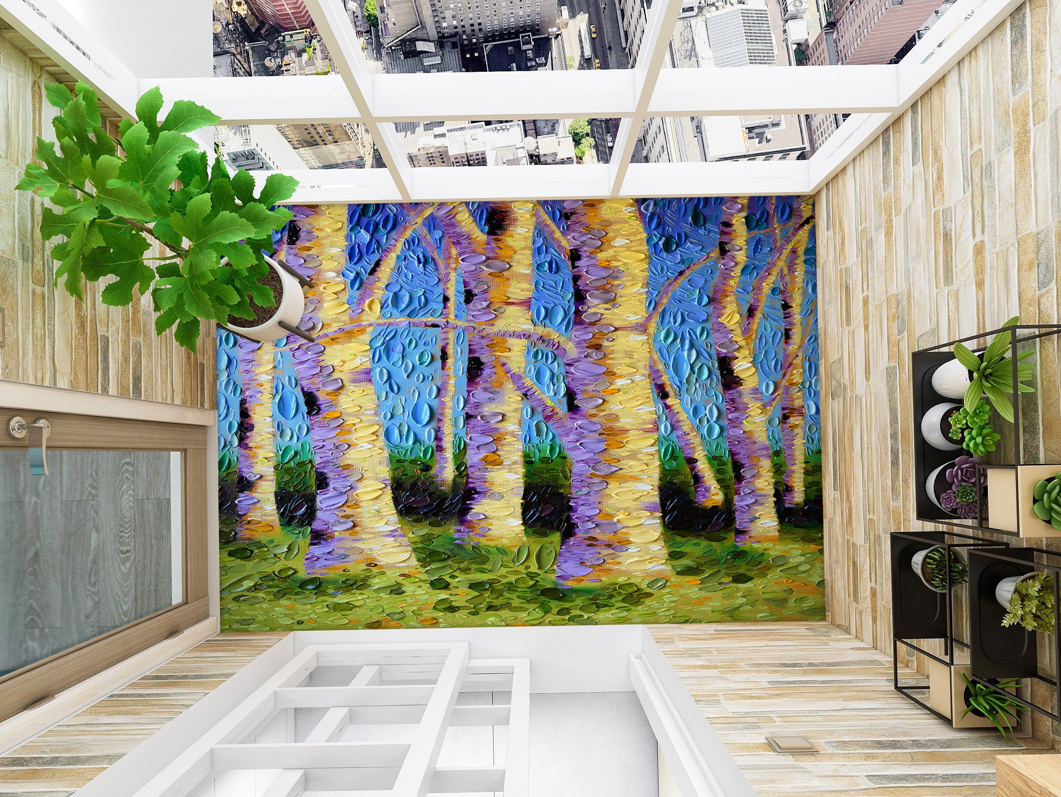3D Meadow Woods 102175 Dena Tollefson Floor Mural  Wallpaper Murals Self-Adhesive Removable Print Epoxy