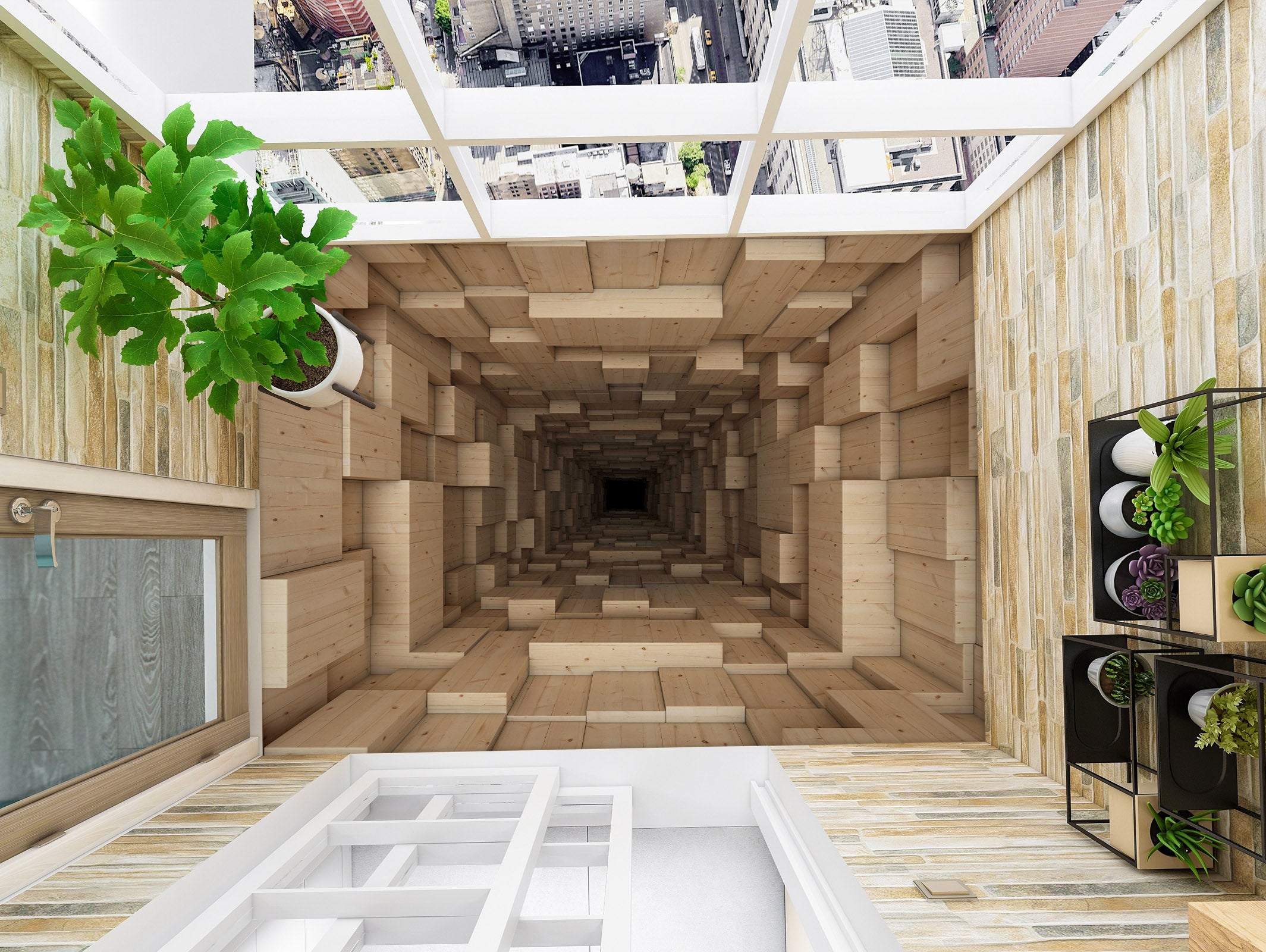 3D Illusory Space 317 Floor Mural  Wallpaper Murals Rug & Mat Print Epoxy waterproof bath floor