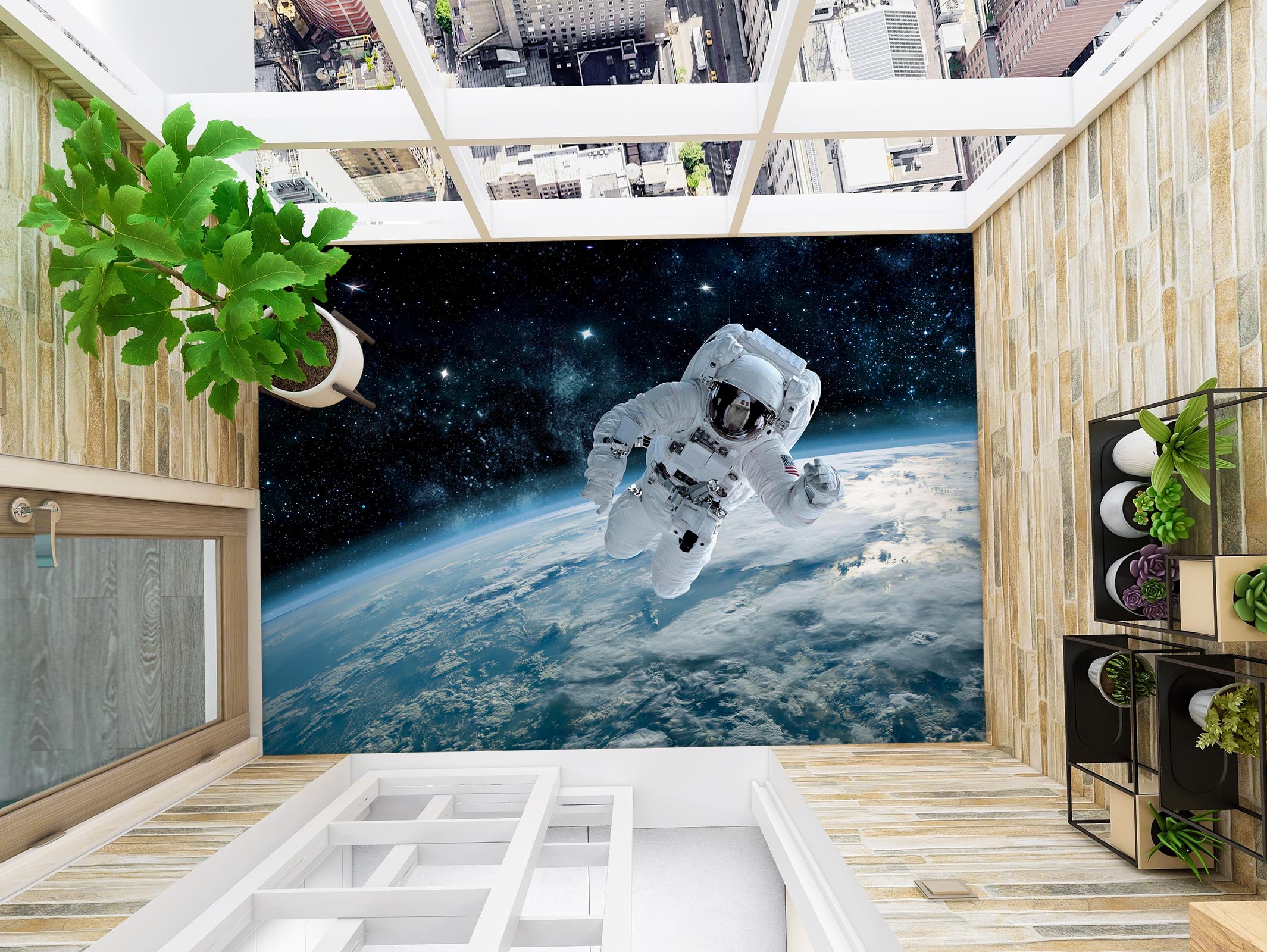 3D Astronaut Exploration 1267 Floor Mural  Wallpaper Murals Self-Adhesive Removable Print Epoxy