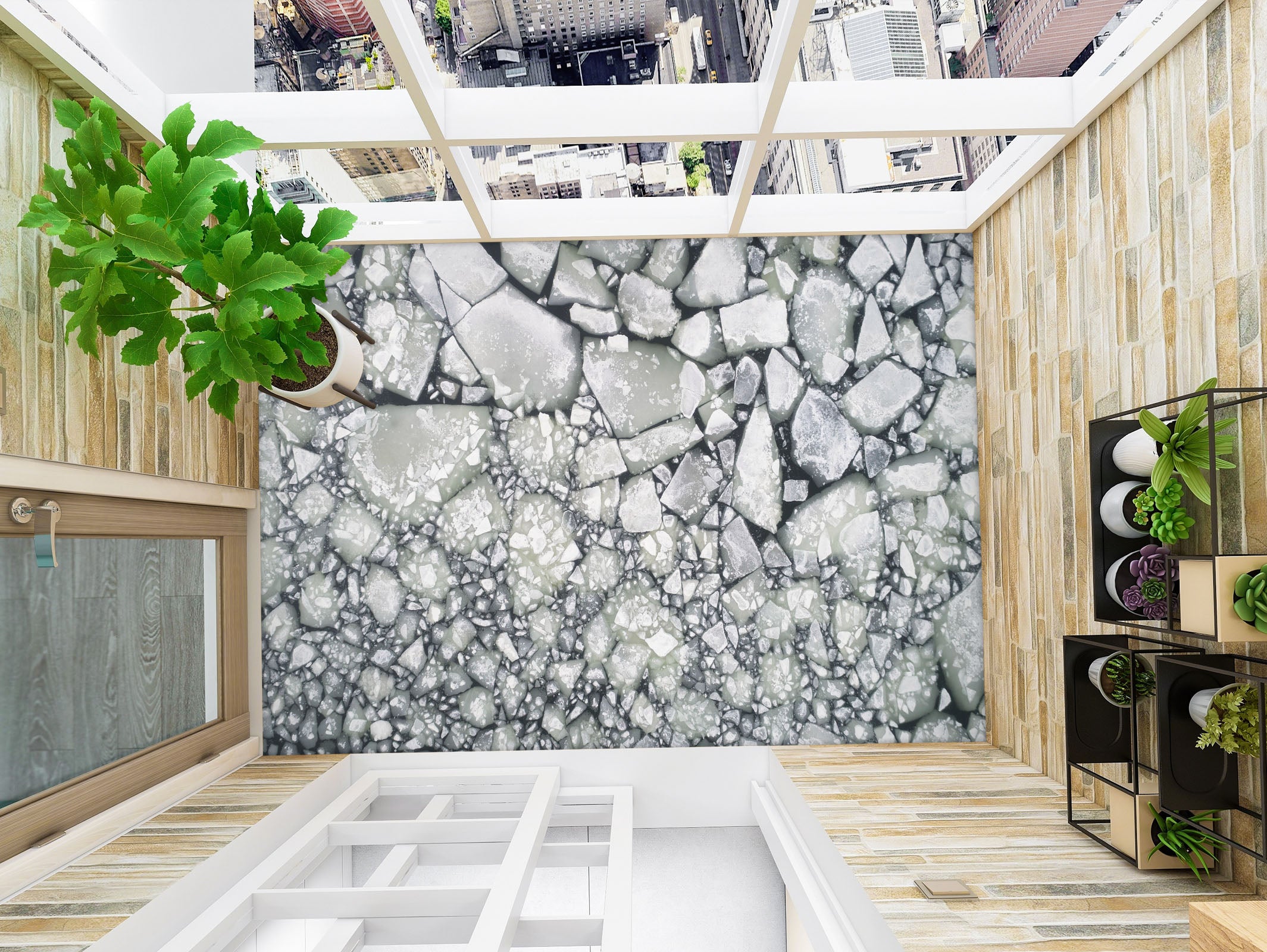 3D Dreamy Gray Stones 386 Floor Mural  Wallpaper Murals Rug & Mat Print Epoxy waterproof bath floor