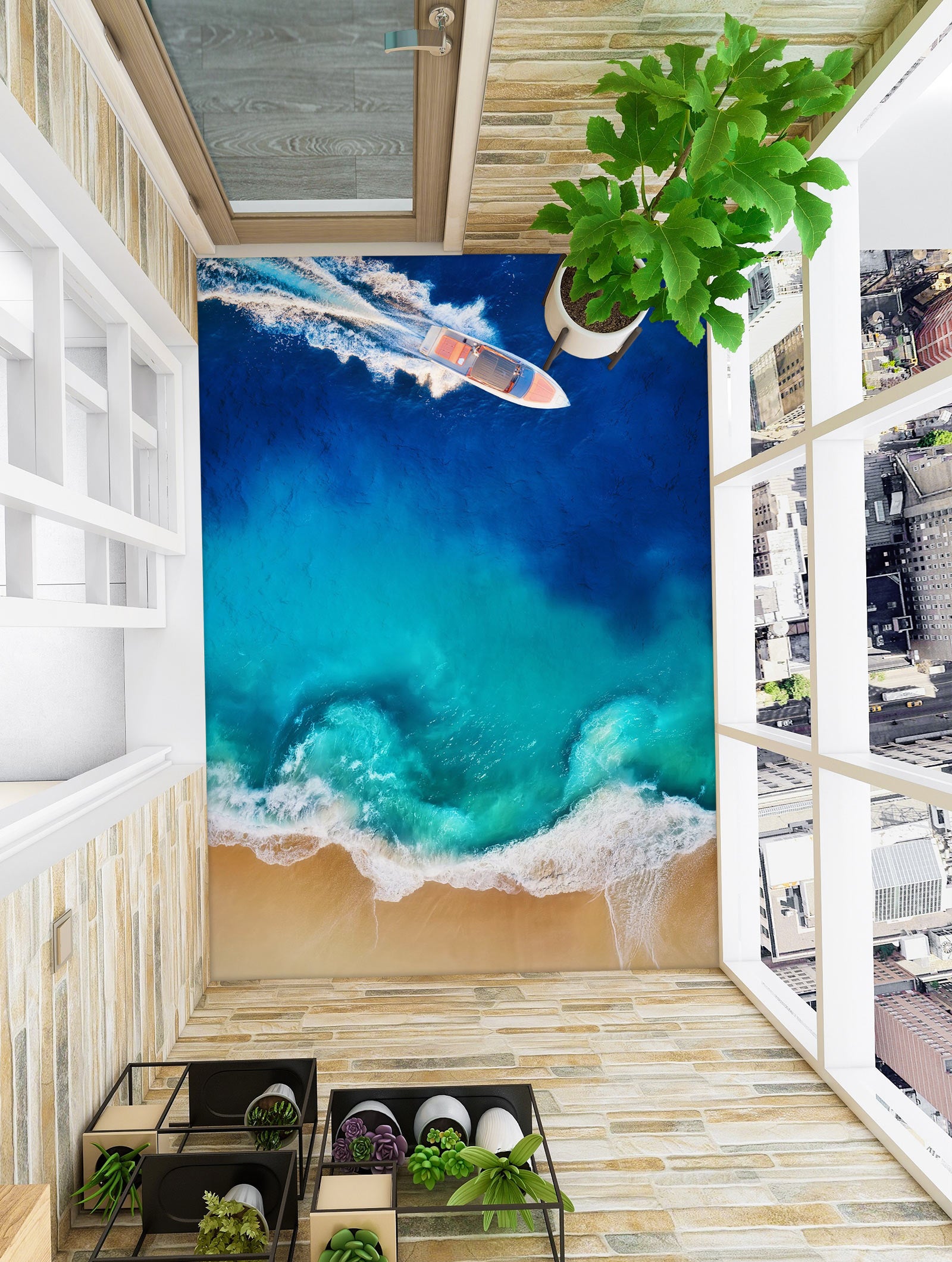 3D Fluorescent River 497 Floor Mural  Wallpaper Murals Rug & Mat Print Epoxy waterproof bath floor