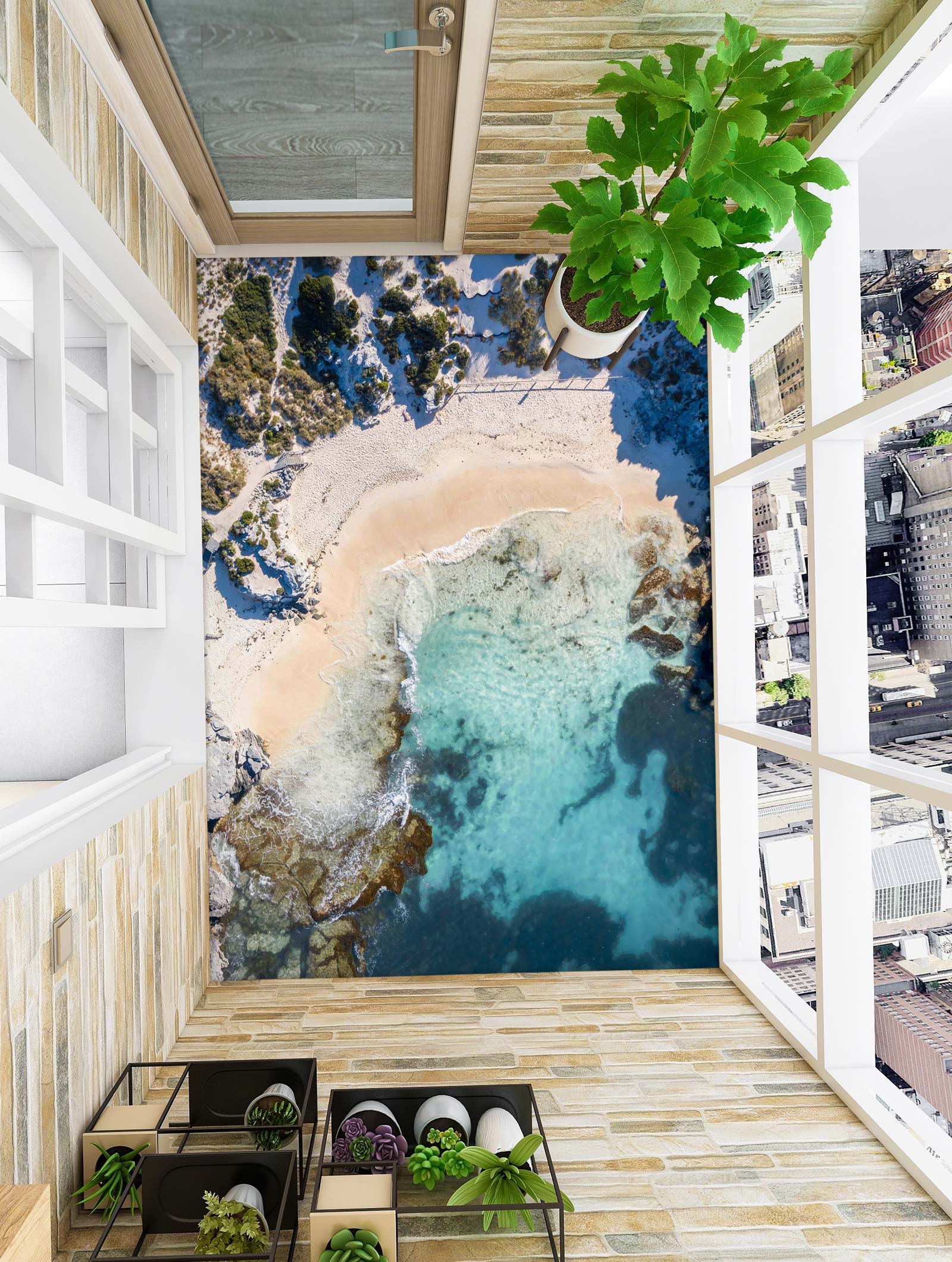 3D Melting Snow Scenery 498 Floor Mural  Wallpaper Murals Rug & Mat Print Epoxy waterproof bath floor
