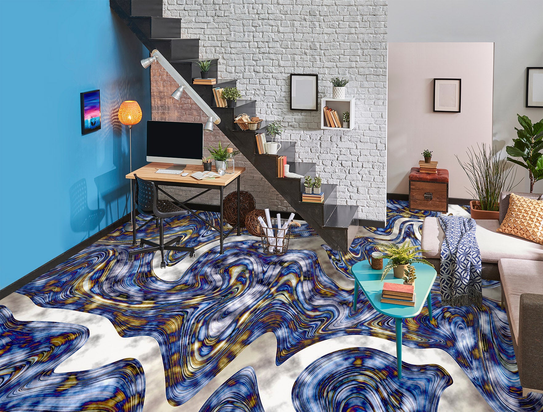 3D Abstract Context 854 Floor Mural  Wallpaper Murals Rug & Mat Print Epoxy waterproof bath floor