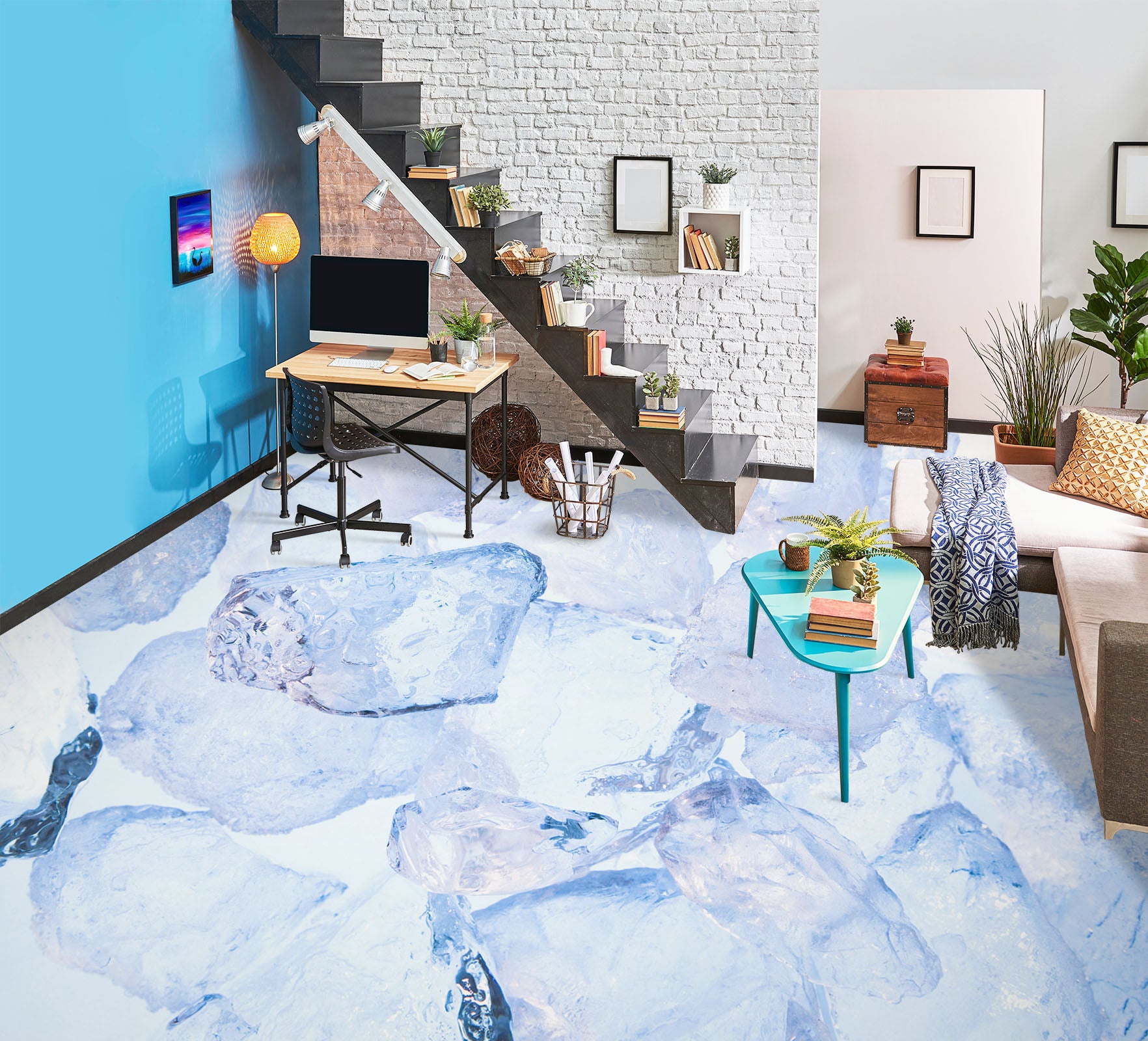 3D Subtle Purple Art 1492 Floor Mural  Wallpaper Murals Self-Adhesive Removable Print Epoxy