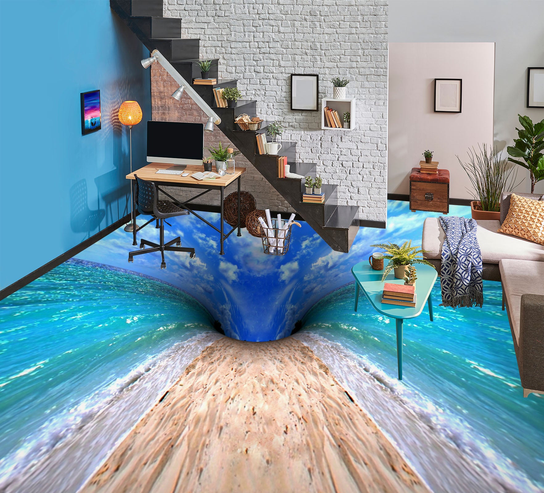 3D Convergence Of Nature 304 Floor Mural  Wallpaper Murals Rug & Mat Print Epoxy waterproof bath floor